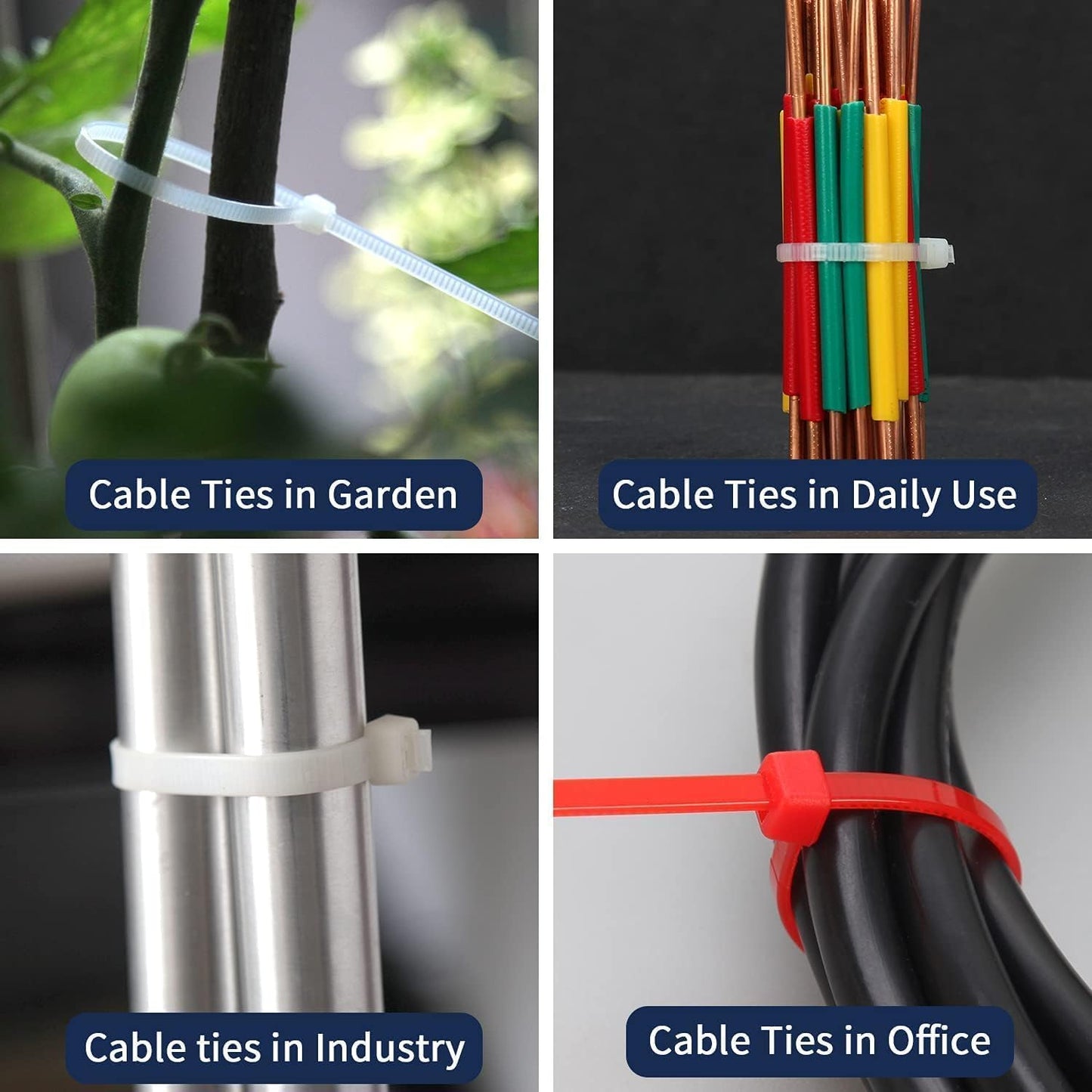 XINGO 1000 PCS Green Zip Ties 12 Inch, 60 LBS Tensile Strength, Self-Locking Nylon Plastic Nylon PA66 Wire Ties for Indoor and Outdoor Use