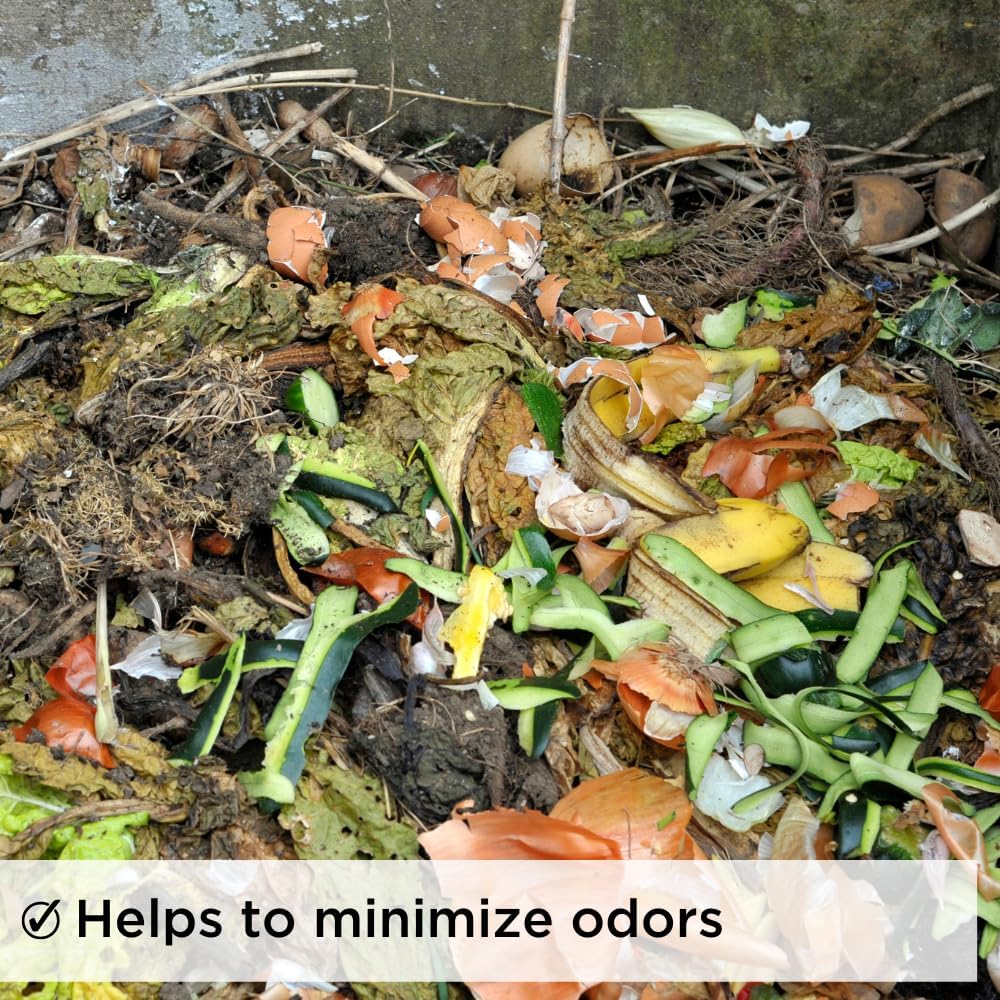 Dr. Connie’s Compost Plus 100x Concentrated Natural Compost Accelerator | Fast-Acting Microbe Blend for Indoor & Outdoor Bins, Tumblers, and Piles | Odour Control & Rapid Decomposition