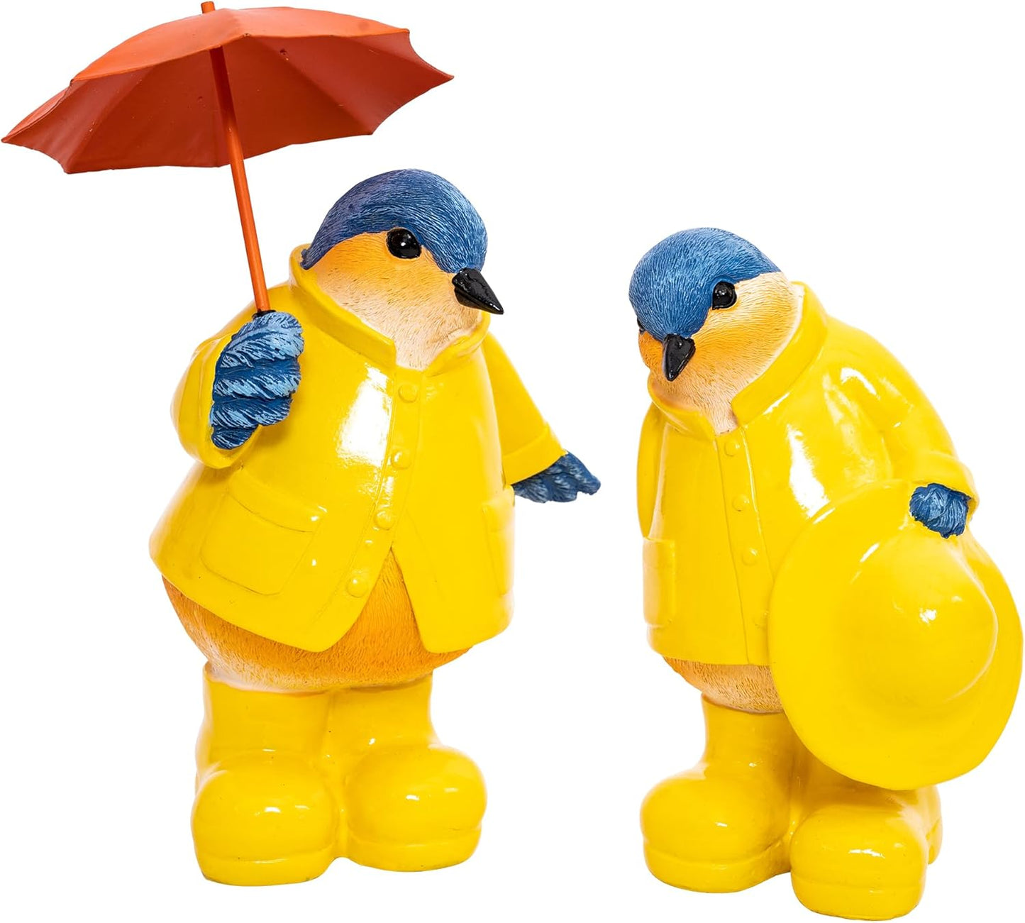 Topadorn Poppy Lovebirds Statue Home Decor Resin Sculptured Hand Painted Figurine Creative Craft Cute Decoration Gift for Kids Womens Decorative Garden Yard Room