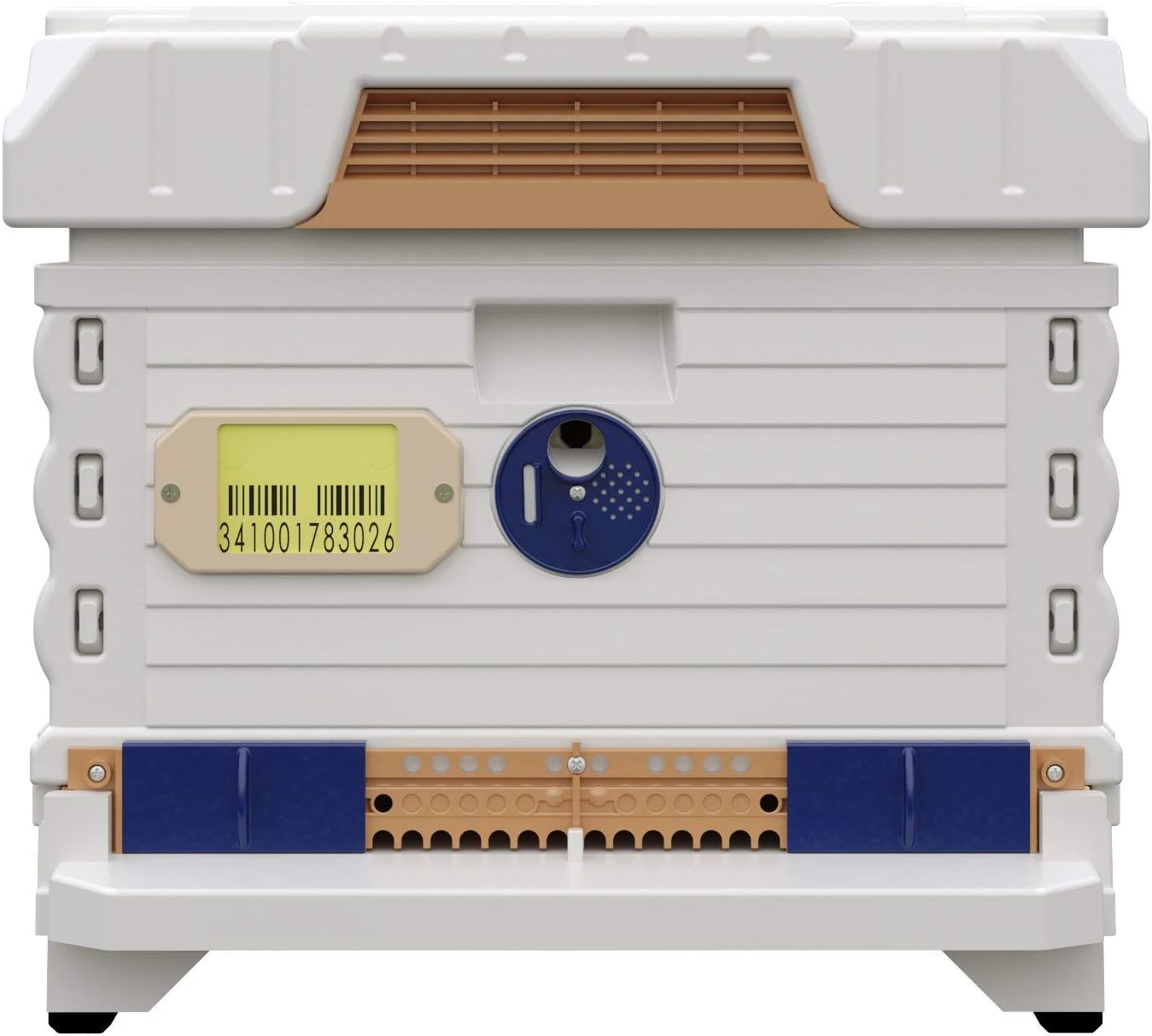 Ergo Insulated 10 Frame Bee Hive Set [NO Frames Included] (Single Hive, White Body Blue Entrance)