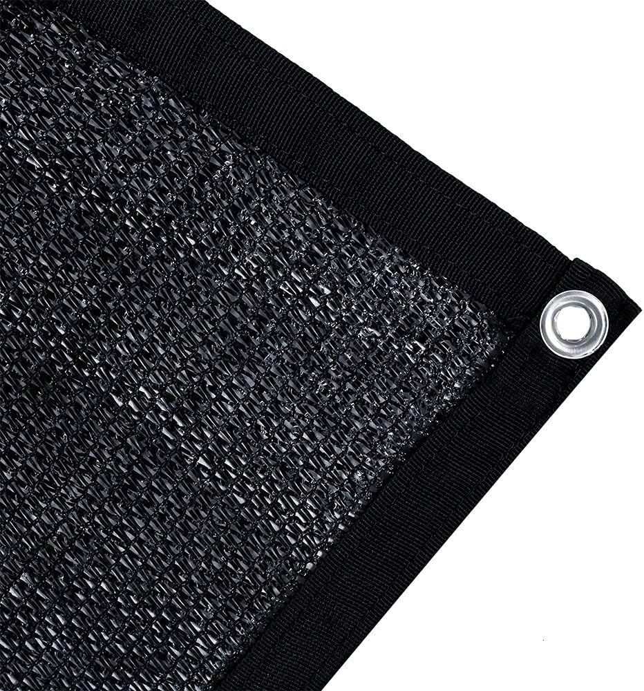 Agfabric 70% Sun-Block Shade Cloth Net Mesh Shade with Grommets for Garden Patio 10’ X 20’, Black