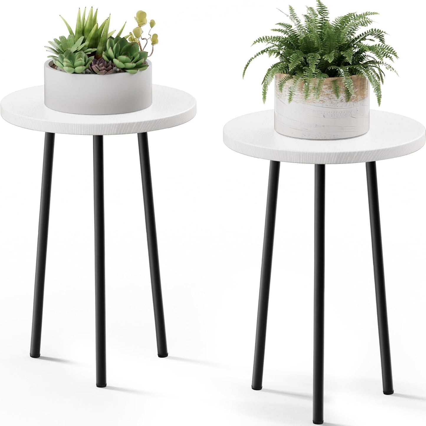 Plant Stand Indoor 20 Inch: Mid Century Plant Holder 2 Pack Corner Plant Stand - Tall Plant Table for Indoor Plants Home & Garden Decor