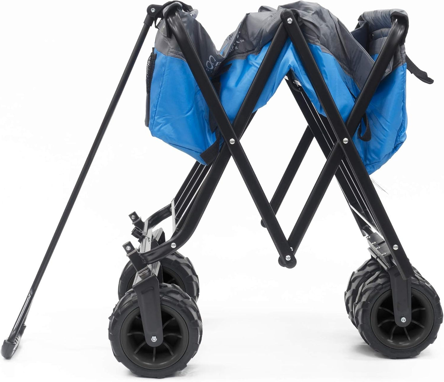 Creative Outdoor Push Pull Hauler Wagon for Kids, 200lbs Weight Capacity, All-Terrain Collapsible and Portable Folding Cart, Beach, Park, Garden, Camping & Tailgate