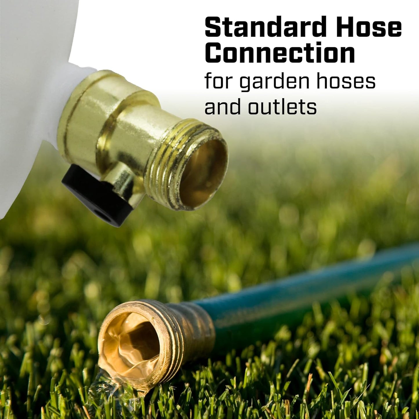 Chapin 4720 2-Gallon HydroFeed in-Line Fertilizing Injection System for Sprinklers and Direct Hose Use, 1-Pack, Translucent White