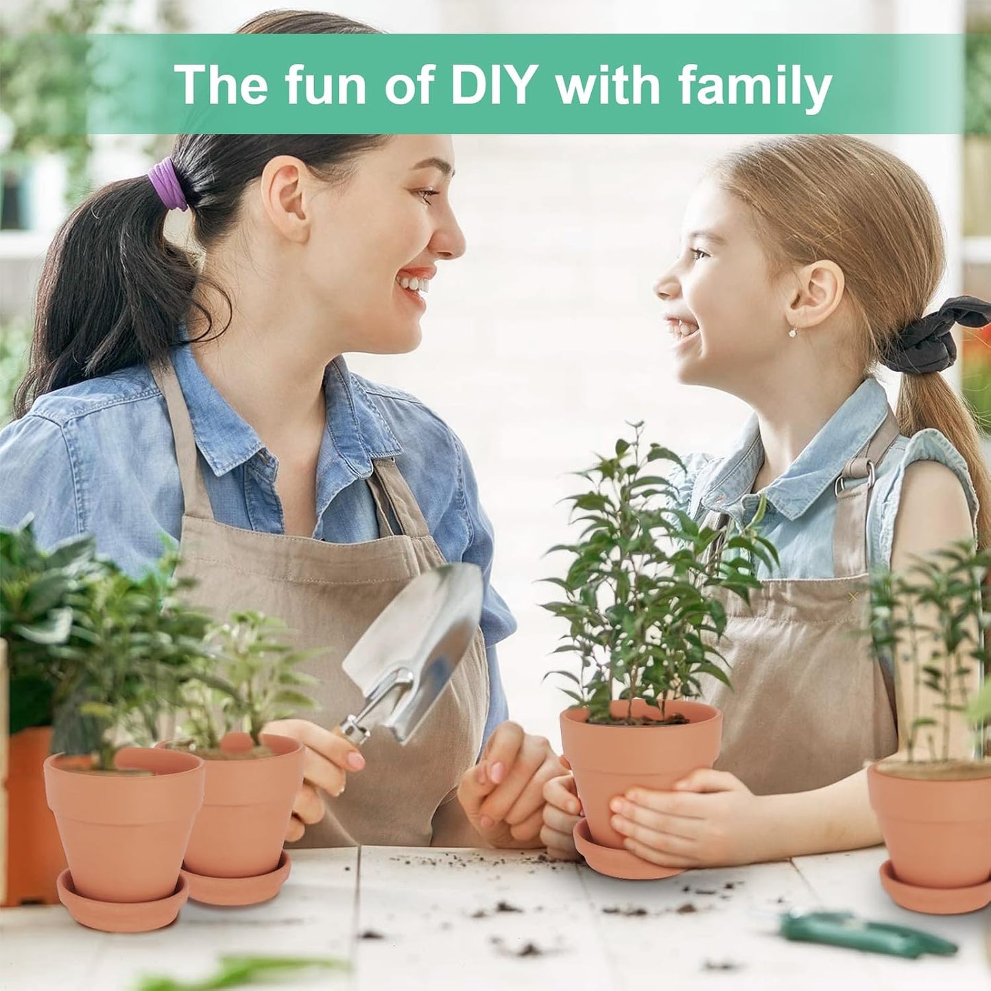 4 Inch Clay Pot for Plant with Saucer, Flower Pot with Tray, 12 Pack Small Terra Cotta Plant Pot with Drainage Hole, Terracotta Pot for Indoor Outdoor Plant, Great for Plants (4inch 12Pack)