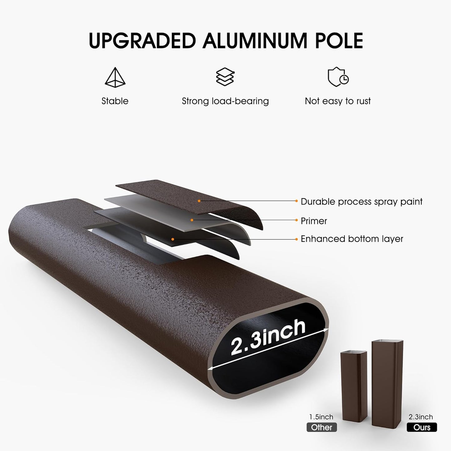 PURPLE LEAF 3-Seat Deluxe Outdoor Patio Porch Swing with Weather Resistant Steel Frame, Adjustable Tilt Canopy, Cushions and Pillow Included, Navy Blue