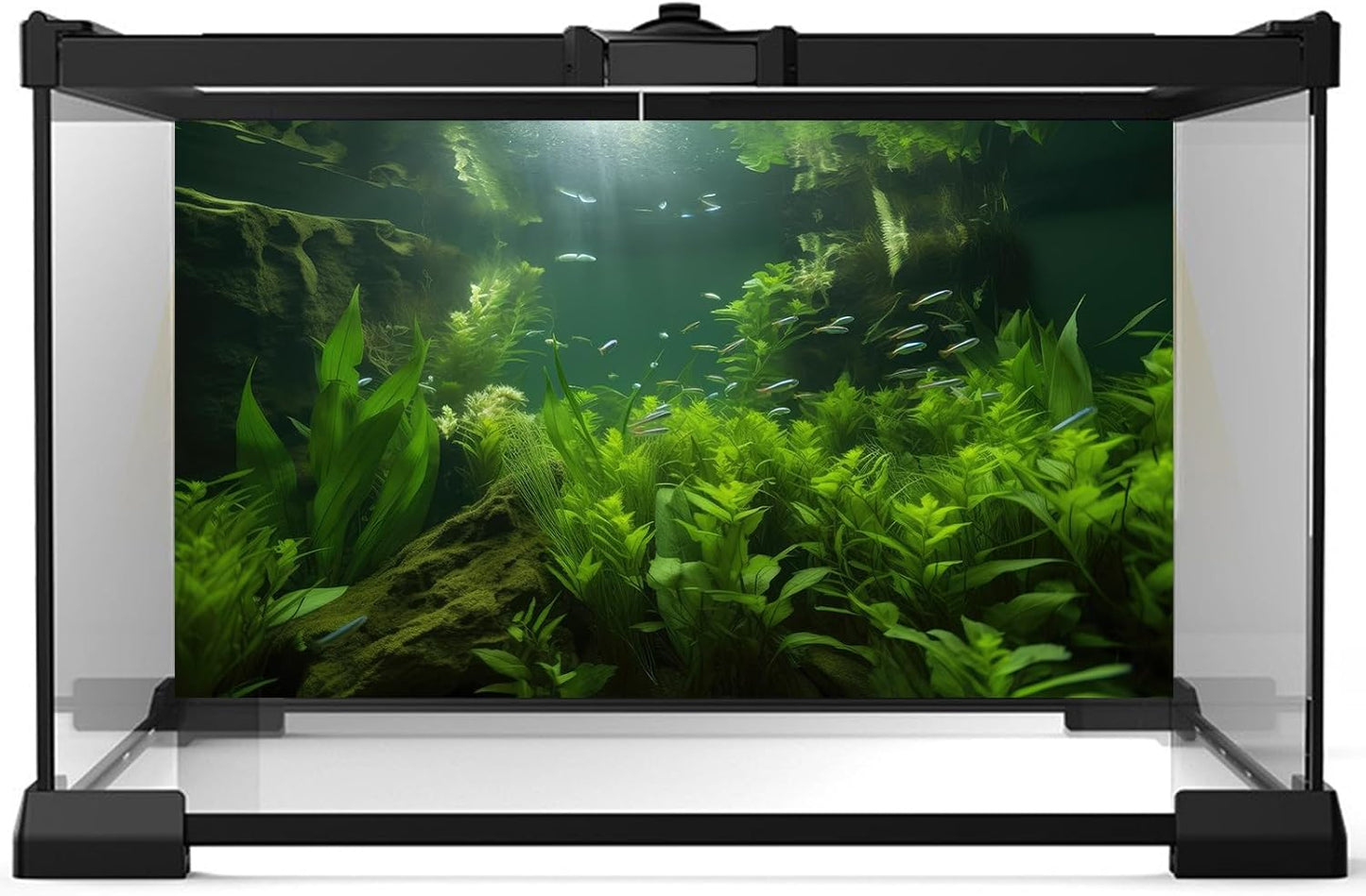 Aquarium Background Lush Aquatic Plants Seagrasses Terrarium Background Redwood Root Moss Tropical Style Green Underwater Plants Fish Tank Background Under The Sea Reptile Tank Backdrop 48x18in