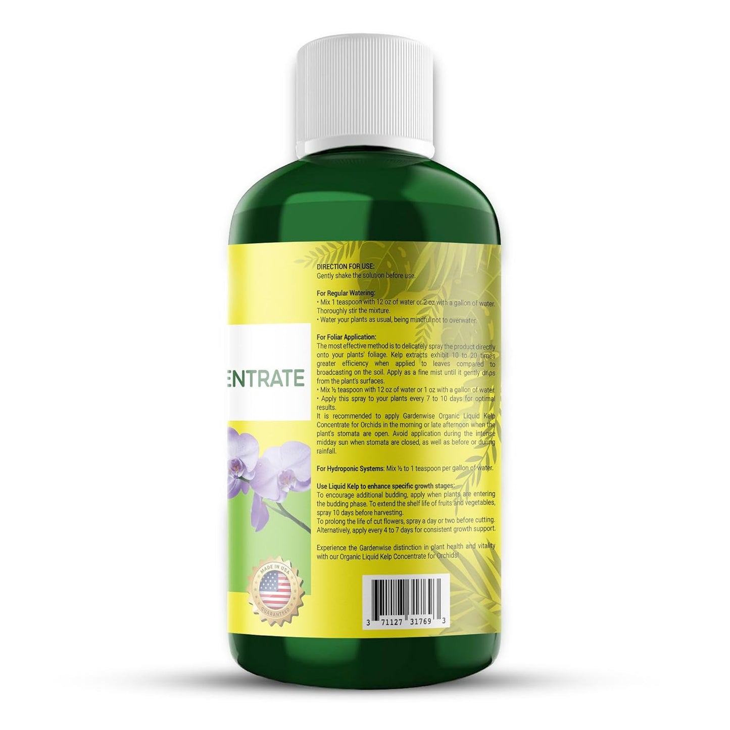 Organic Premium Kelp Seaweed Concentrate: Fertilizer for Orchids - Orchid Food (8 OZ)