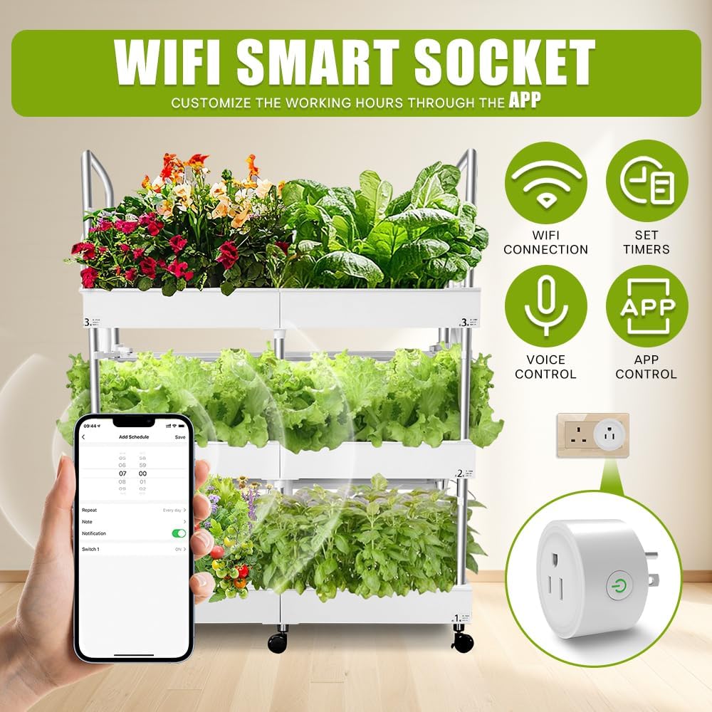 Large 3-Tier Indoor Hydroponics System Kit with Grow Lights, Double Water Pump Indoor Garden, and 72 Large Pods for Vegetables Herbs Microgreens