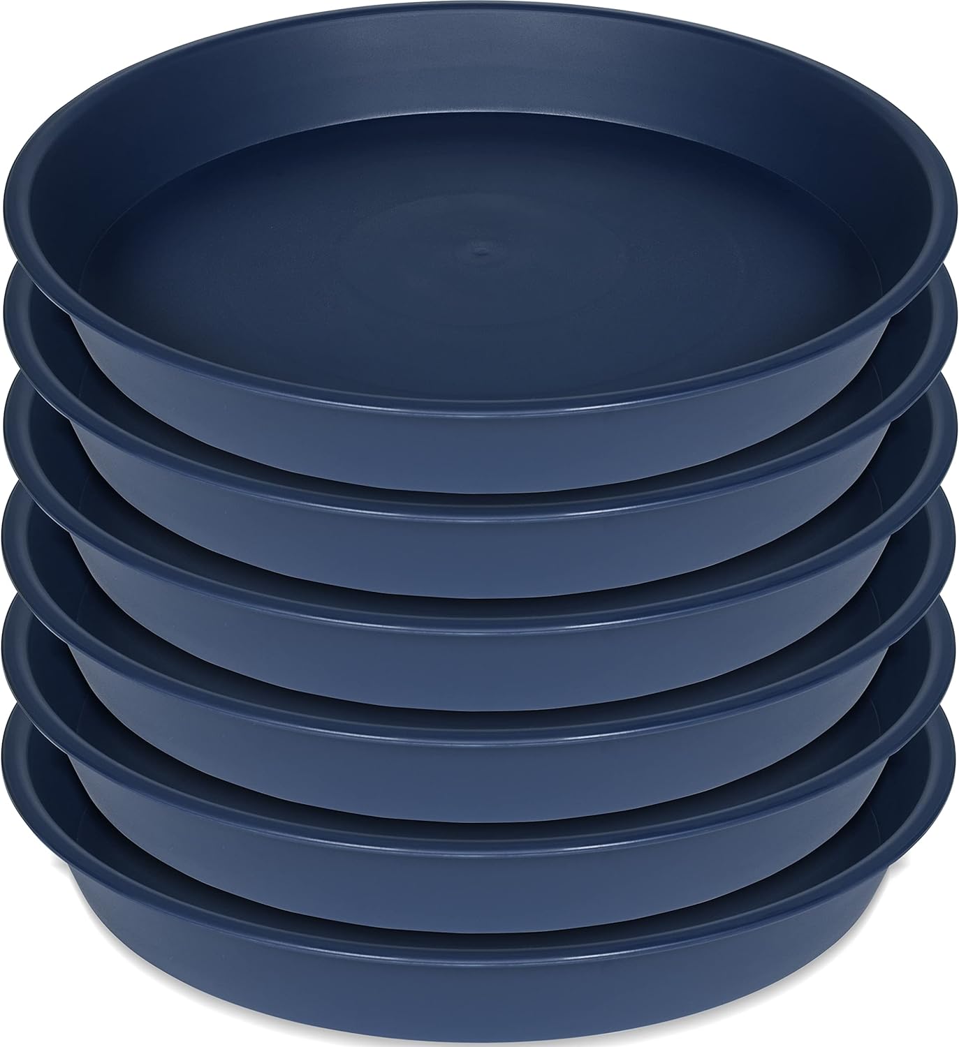 6 Pack of 8 inch Plant Saucer Blue, Plastic Plant Water Tray 8 inch Round, Flower Plant Saucers for Indoors, Dlant Dishes Saucer for Planter 7"/8" (8", Blue)