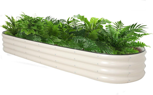 Galvanized Raised Garden Bed Kit Outdoor Metal Garden Planter Box for Backyard Gardening, Planting Vegetables, and Patio (94.4"x23.6"x11.8")