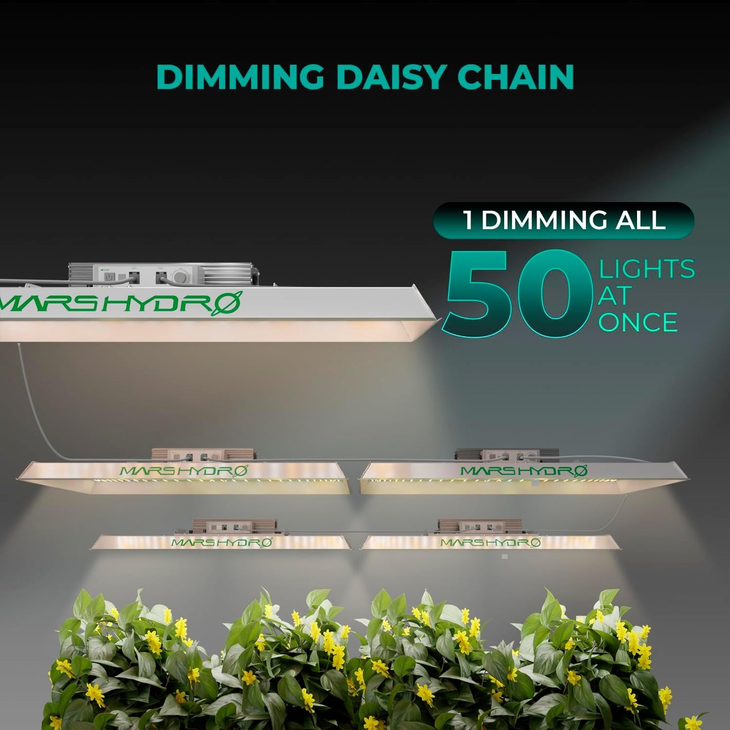 MARS HYDRO TS 3000 420W LED Grow Light for Indoor Plants Full Spectrum Commercial Grow Daisy Chain Plant Growing Lamp for 4x4 5x5ft Greenhouse & Grow Tent