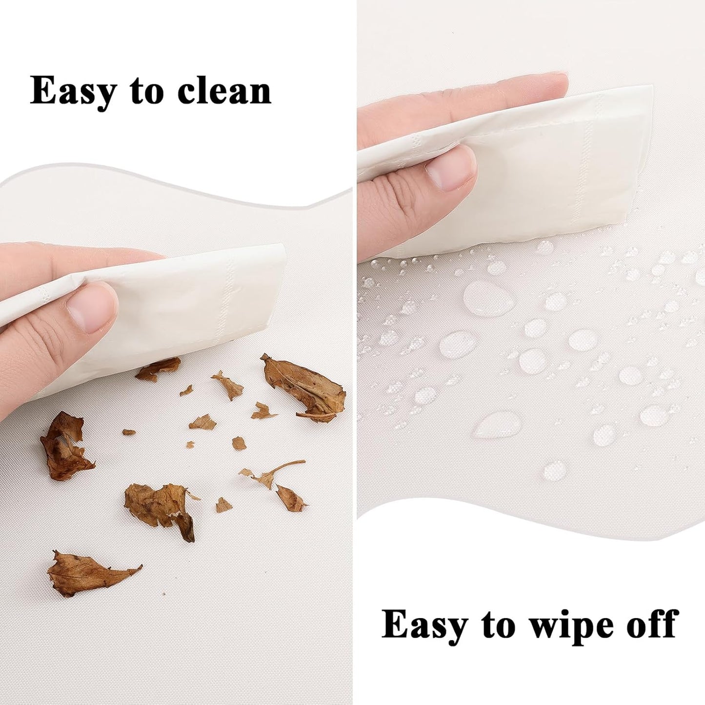 Outdoor Chair Cushions Set of 2, Waterproof Foam Patio Seat Cushions with Ties for Garden Sofa & Dining Furniture, 3-Year Color Fastness, 18x18x3 Inch, Beige