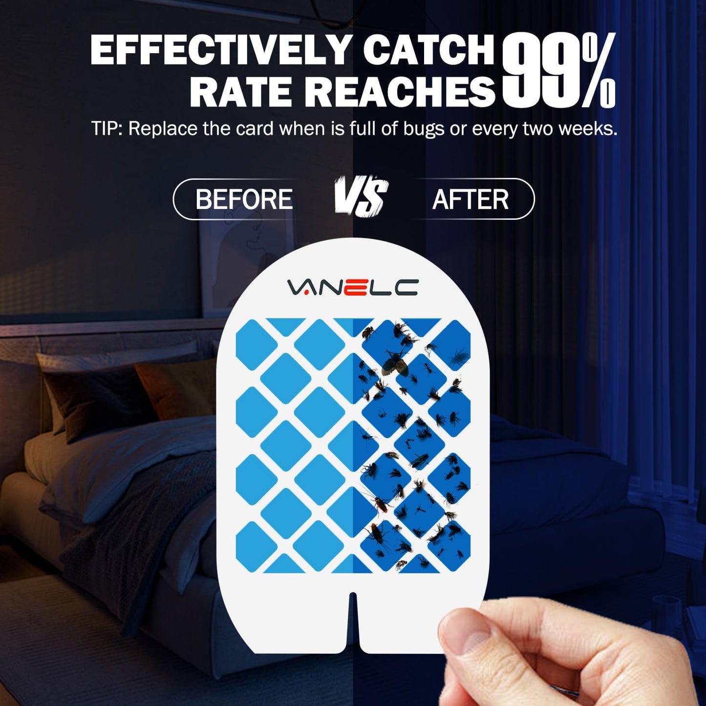 5 Pack Refills for Flying Insect Trap, Plug-in Bug Catcher Refills, Indoor Fly Trap for Moth, Gnat Killer Indoor, Bug Killer (Device Not Included)