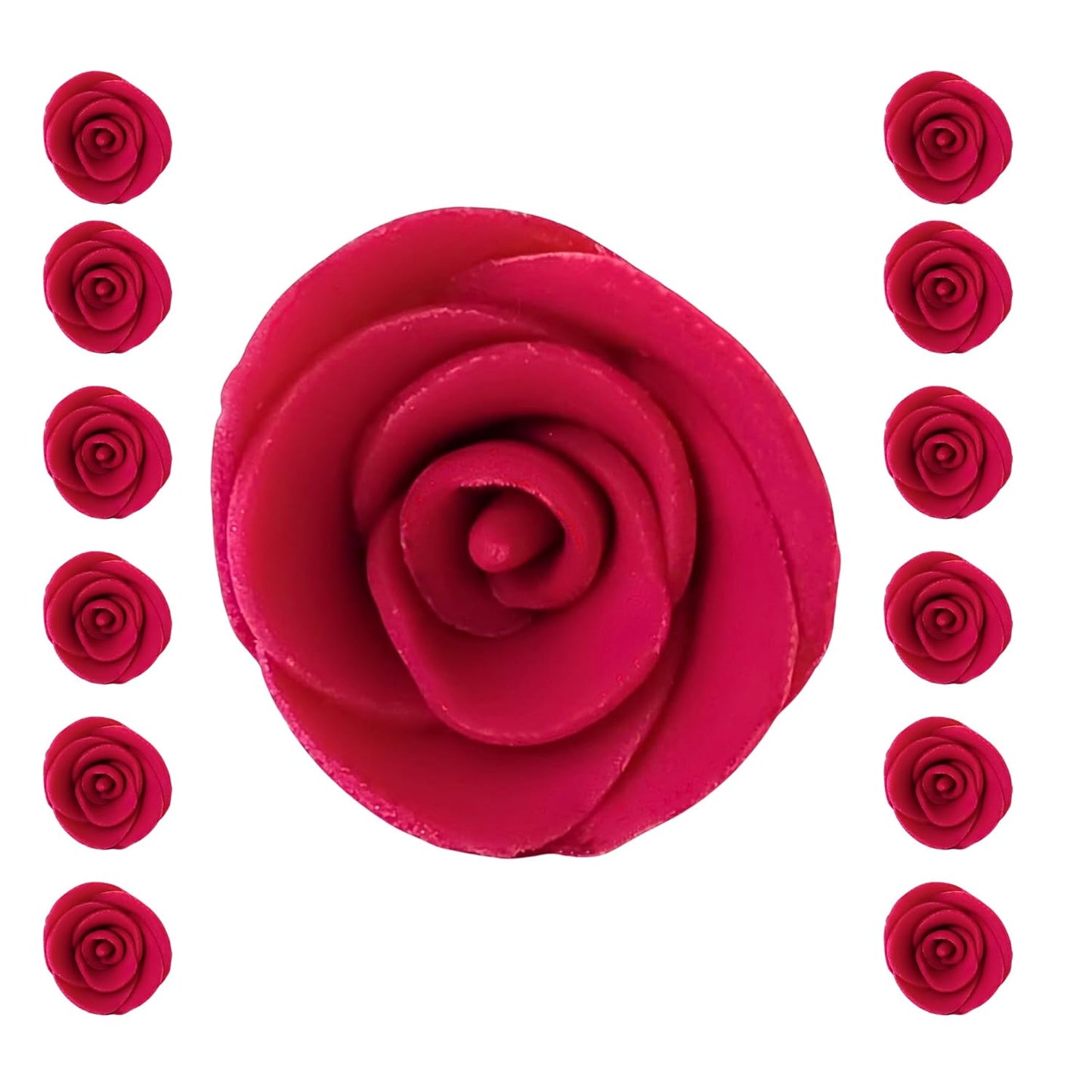 Confect Edible Flower | Edible Flower for cake decorations | Edible Flower Cupcake Toppers | Cupcakes & Doughnut Edible Toppers | Edible Neon Pink Flower- Vegan, Gluten-Free, Soy-Free, Dairy-Free, Palm Oil-Free -Pack of 12