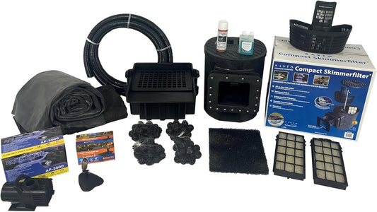 HALF OFF PONDS Savio Select 3,000 GPH Submersible Pump Pond Kit with 20' x 25' EPDM Rubber Pond Liner for Water Garden & Koi Pond