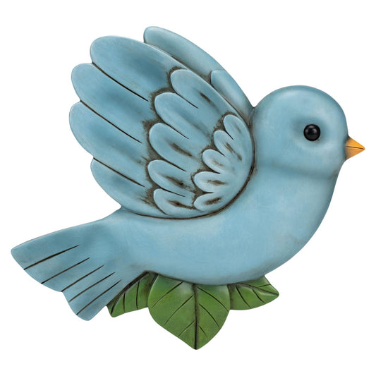 NAT & Jules Animal Character Shaped Dimensional Indoor Outdoor 11 inch Cast Resin Decorative Garden Stepping Stone, Patio, Walkway Sculpture Yard Art, Colorful Bluebird