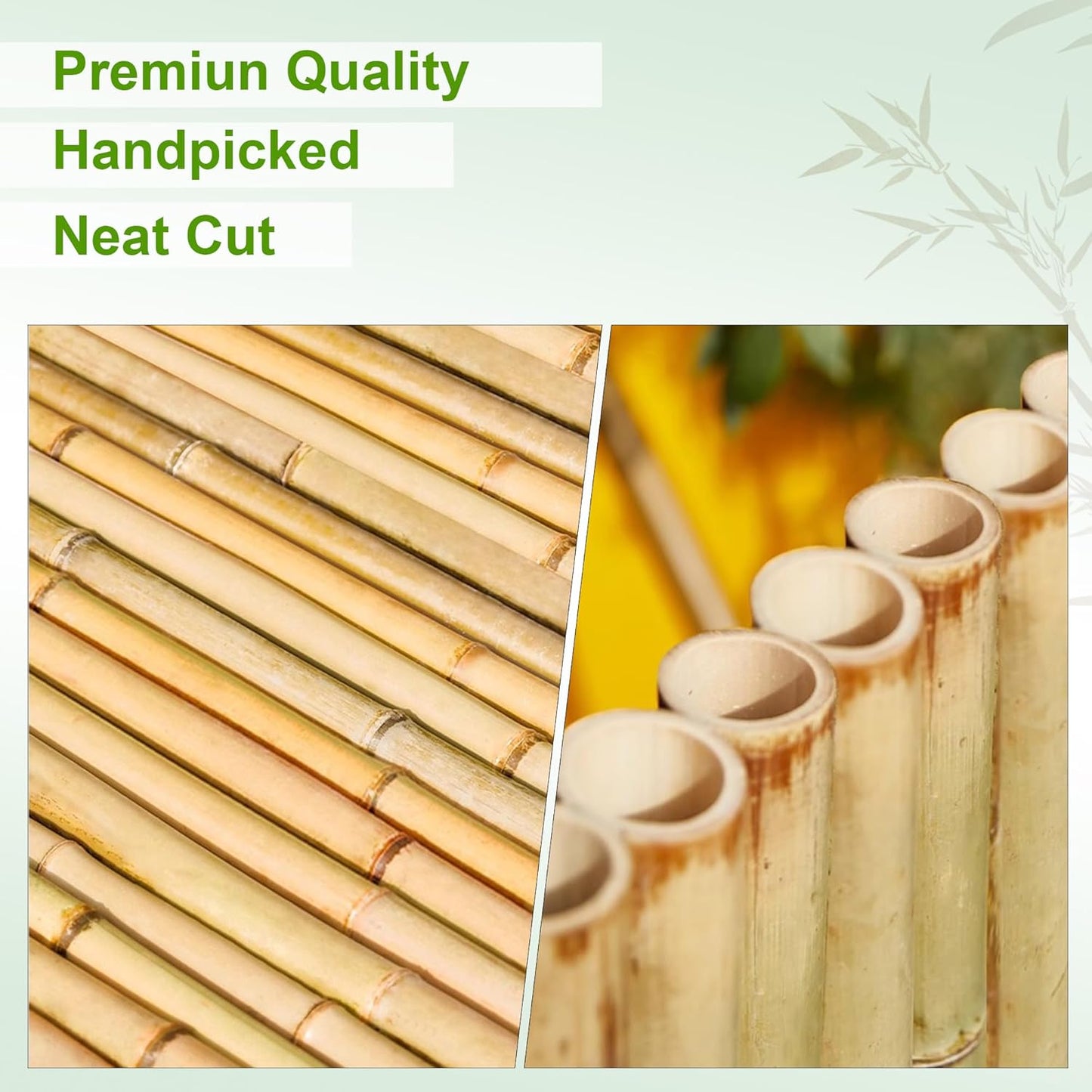 Bamboo Fence 4 ft H x 8 ft L x 0.75 in D, Natural Bamboo Privacy Screen 4 Feet High, Outdoor Or Indoor Divider Decorative Fence Rolls for Patio, Balcony, Garden and Border Pool