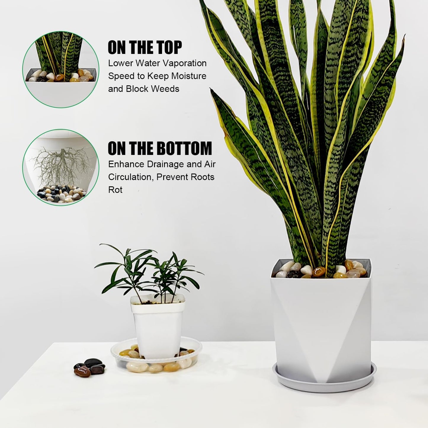 River Rocks 20 Lbs,0.4-1.2 Inch Pebbles for Indoor Plants, High Polished Stones for Garden Landscaping, Smooth Gravel Filler for Outdoor Plants, Succulents, Fish Tank and Vases