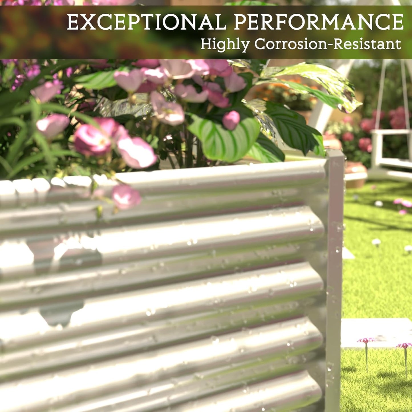 3 Pack 6x3FT Galvanized Raised Garden Bed Outdoor,Metal Garden Bed for Vegetables,Steel Raised Beds for Gardening,Above Ground Garden Box for Flower