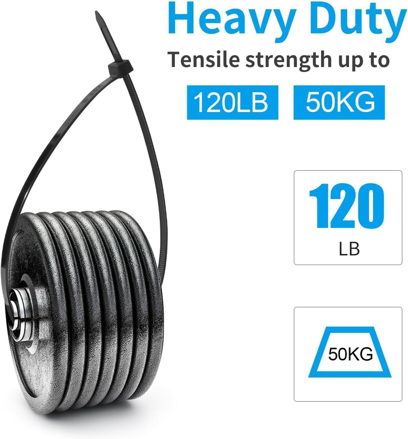 XINGO 14 Inch Gold Zip Ties Heavy Duty 100 Pack, 120 LBS Tensile Strength, Premium Nylon Cable Wire Ties, Self-locking Plastic Ties for Indoor and Outdoor Use