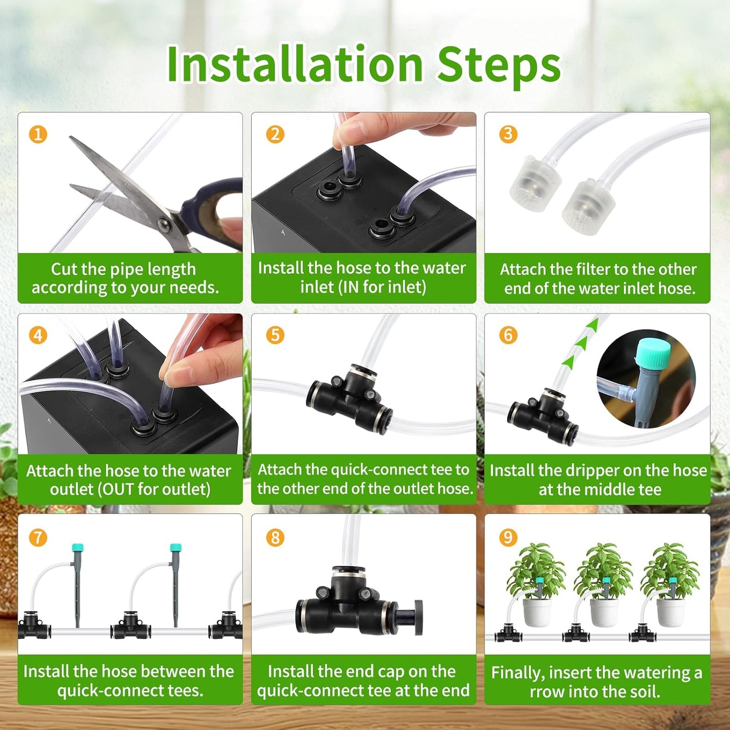 Plant Watering Devices - Dual Pump Automatic System for 20 Pots, 30-Day Smart Timer with USB-C Charging – Ideal for Indoor Gardens & Balconies