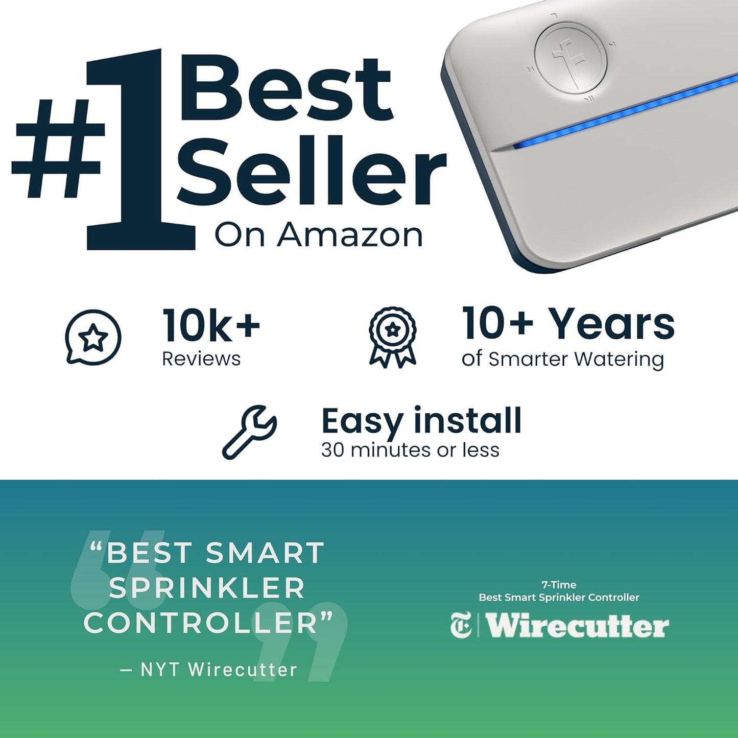 Rachio WiFi Smart Sprinkler Controller (16-Zone Irrigation Remote Control) – App-Based Scheduling, Local Weather Intelligence, Rain Skips, Easy DIY Install