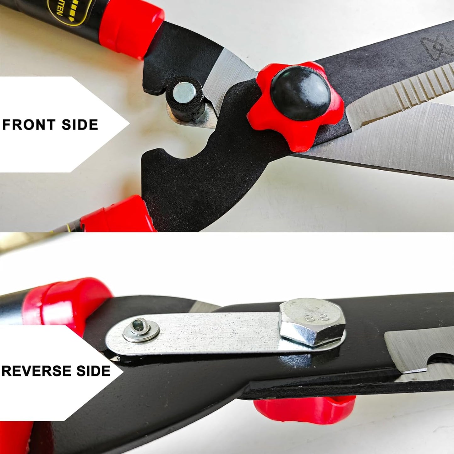 Garden Hedge Shears Heavy Duty with 22.8"-30.3" Extendable Handle, Plant Cutting Scissors -Lawn Pruners - Yard and Garden Tools