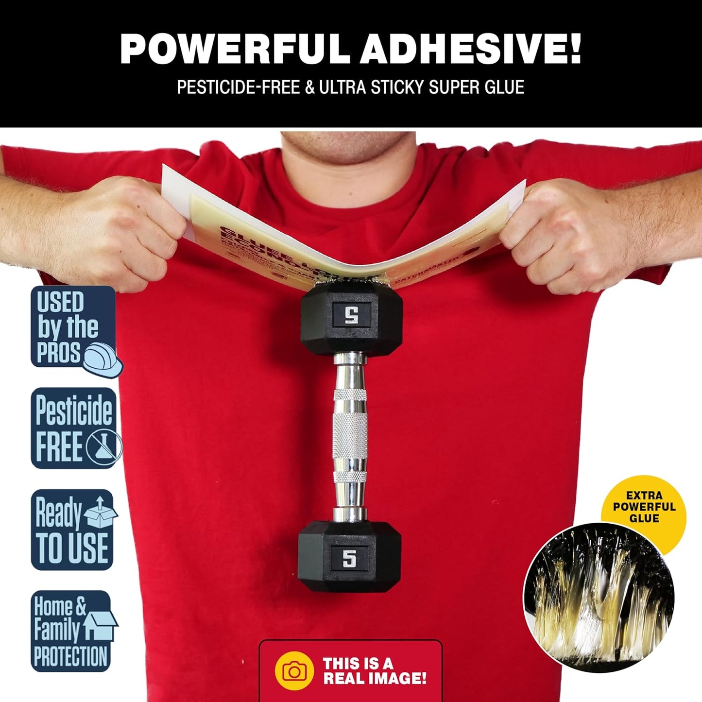 Catchmaster Gluee Louee Rat Extra Large Traps 30-PK, Heavy Duty Glue Trap, Mouse Traps for Home, Pest Control Adhesive Glue Boards for Inside House, Snake, Mice, & Spider Traps