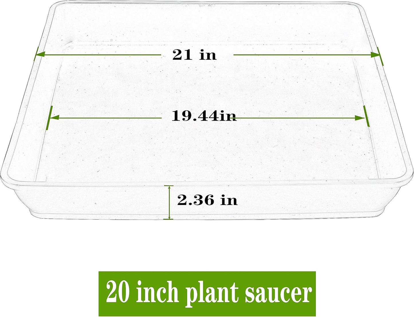 3 Pack Square Plant Saucer 20 22 Inch, Extra Large Plant Saucer, Deep Plant Trays for Pots, Planters for Indoors and Outdoors Plants, Duty Plastic Plant Water Tray (20 inch, Terracotta)
