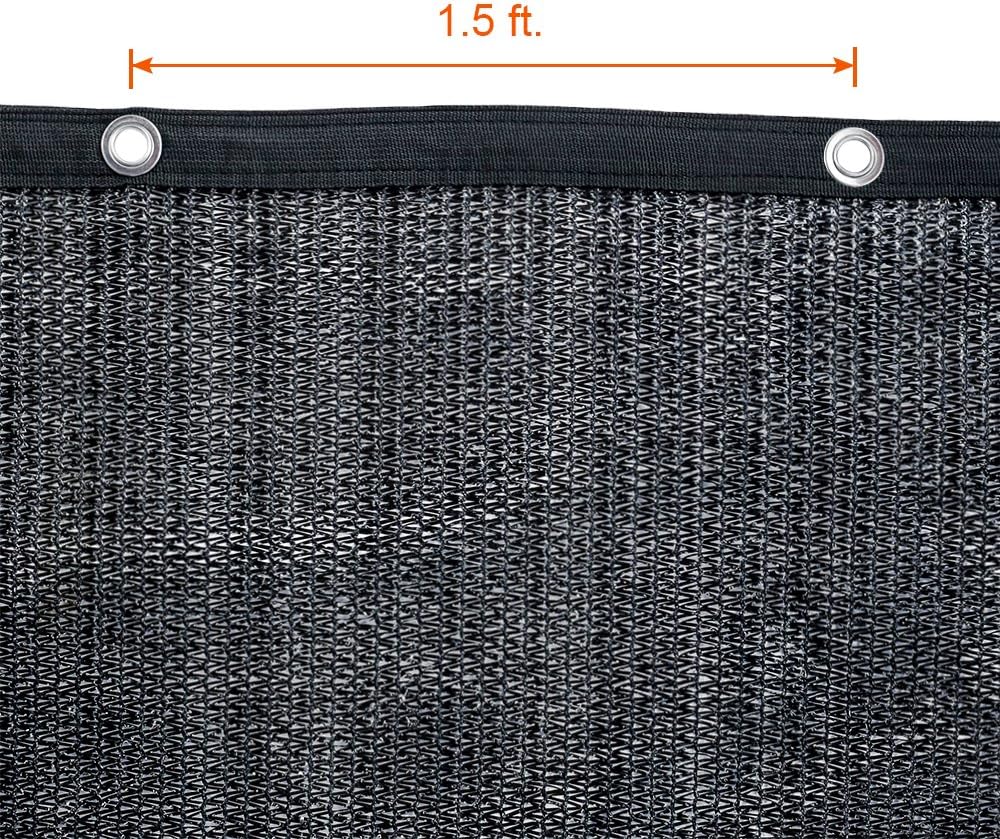 Agfabric 70% Shade Cloth 10X 10ft Sun Shade Fabric Sunblock Shade Cloth with Grommets for Garden Patio, Black