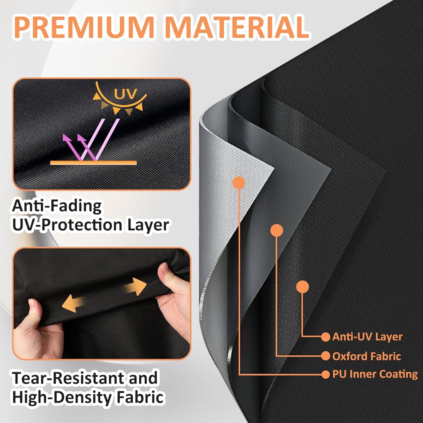 Fire Pit Cover, 32" x 32" x 16" Square Gas Fire Pit Cover, Waterproof 600D Heavy Duty Square Patio FirePit TableCover, Full Coverage Dustproof Anti UV Outdoor FirePitCover