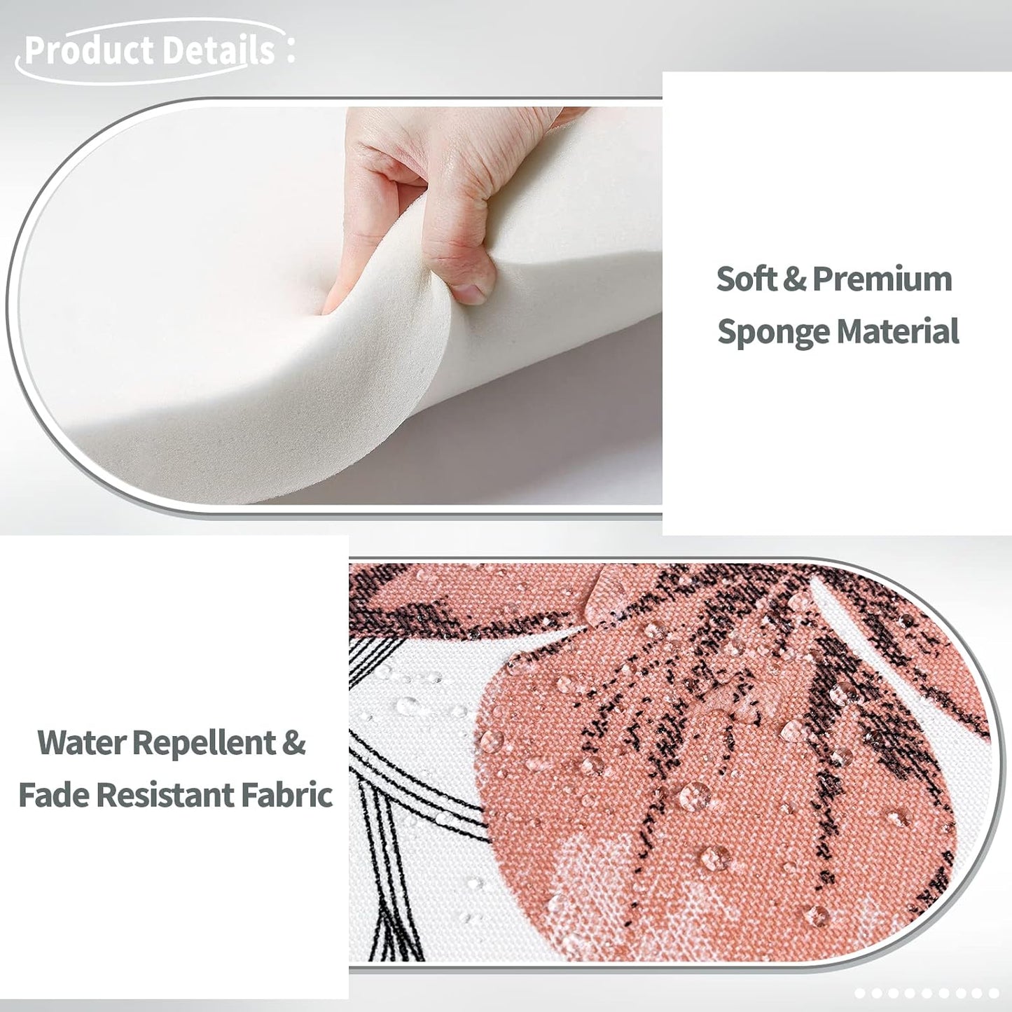 Indoor/Outdoor Chair Cushions 16x17 Inch, Patio Chair Cushions with Ties, All Weather Seat Cushions for Patio Furniture Home Garden Chair Use, Set of 2, Clemens Noir Pink