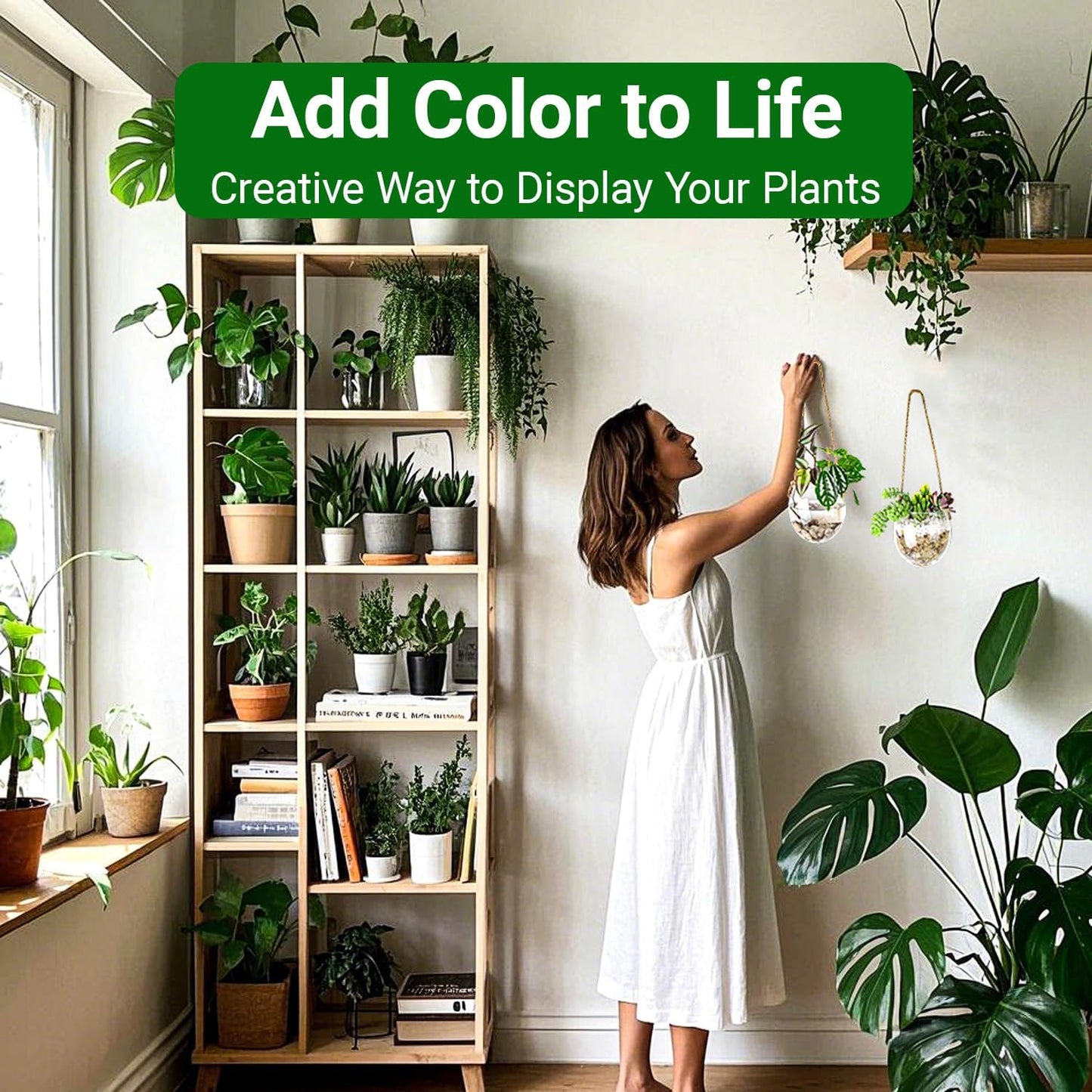 Wall Hanging Glass Planter Air Planter Terrarium Vase Propagation Stations for Hydroponic Plants, Succulent Moss Tillandsias Air Plants Globe,Home Office Garden Decor, Set of 2