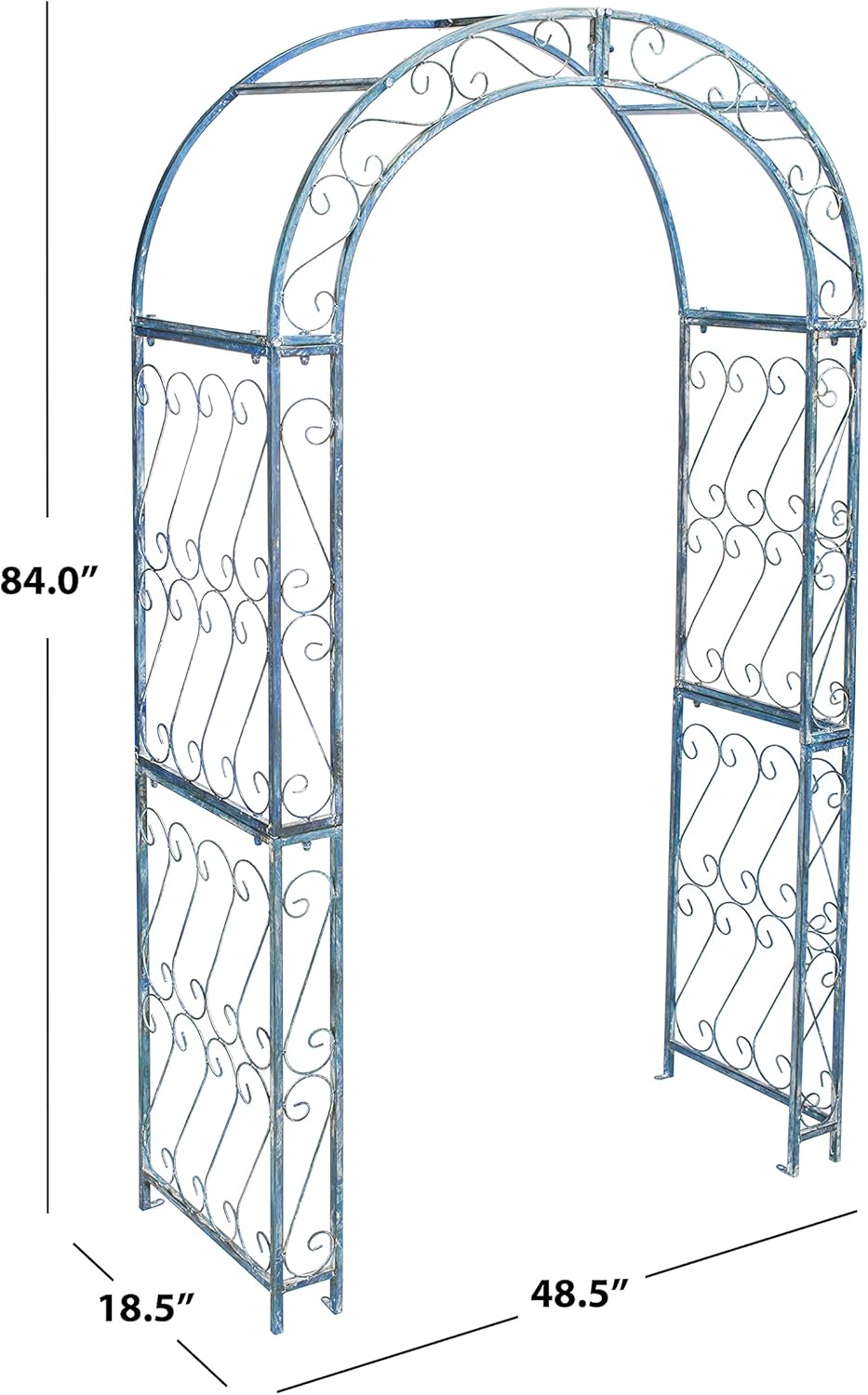 SAFAVIEH PAT5007C Outdoor Collection Pagan Victorian Antique Blue Arch