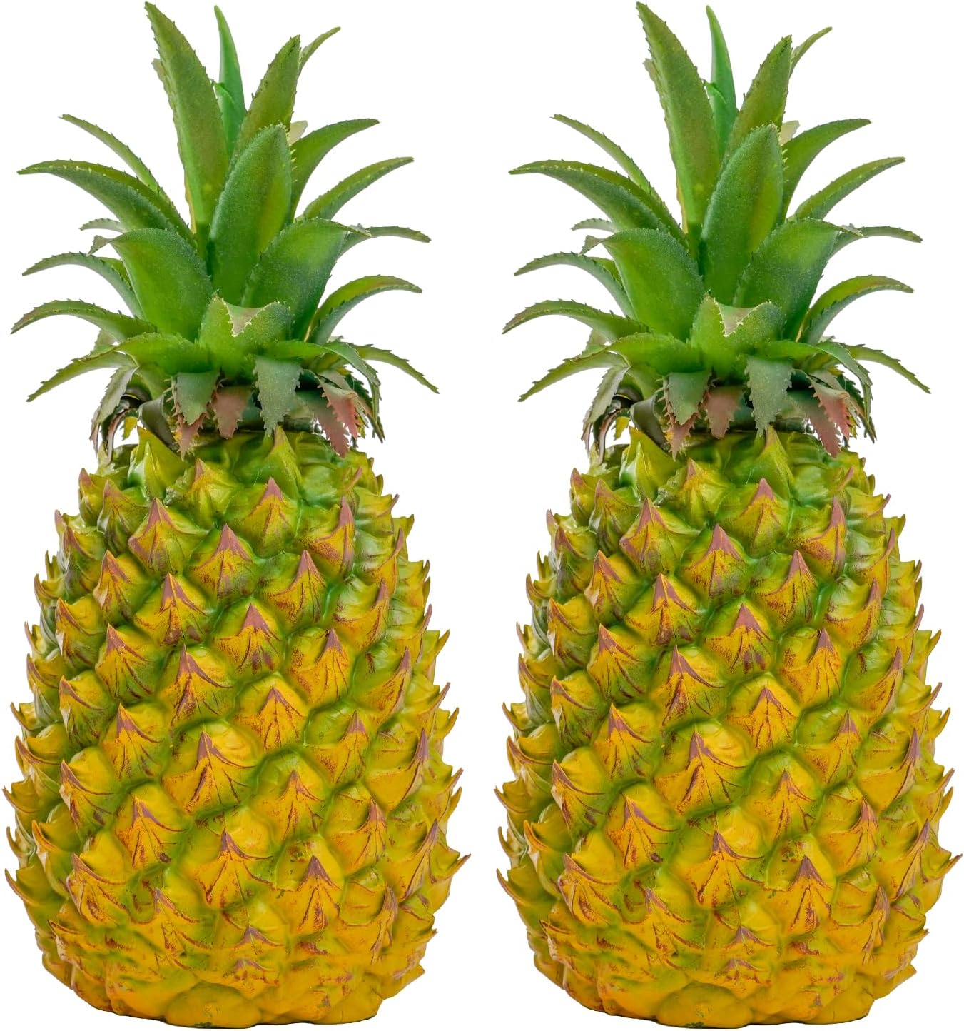 QIRMIZI 2 Pack Artificial Pineapple -Simulated Fruit Decoration, Lifelike Fake Fruit Model, Perfect for Home Decor, Kitchen, Party & Photography Prop – Realistic & Eco-Friendly,Green Large