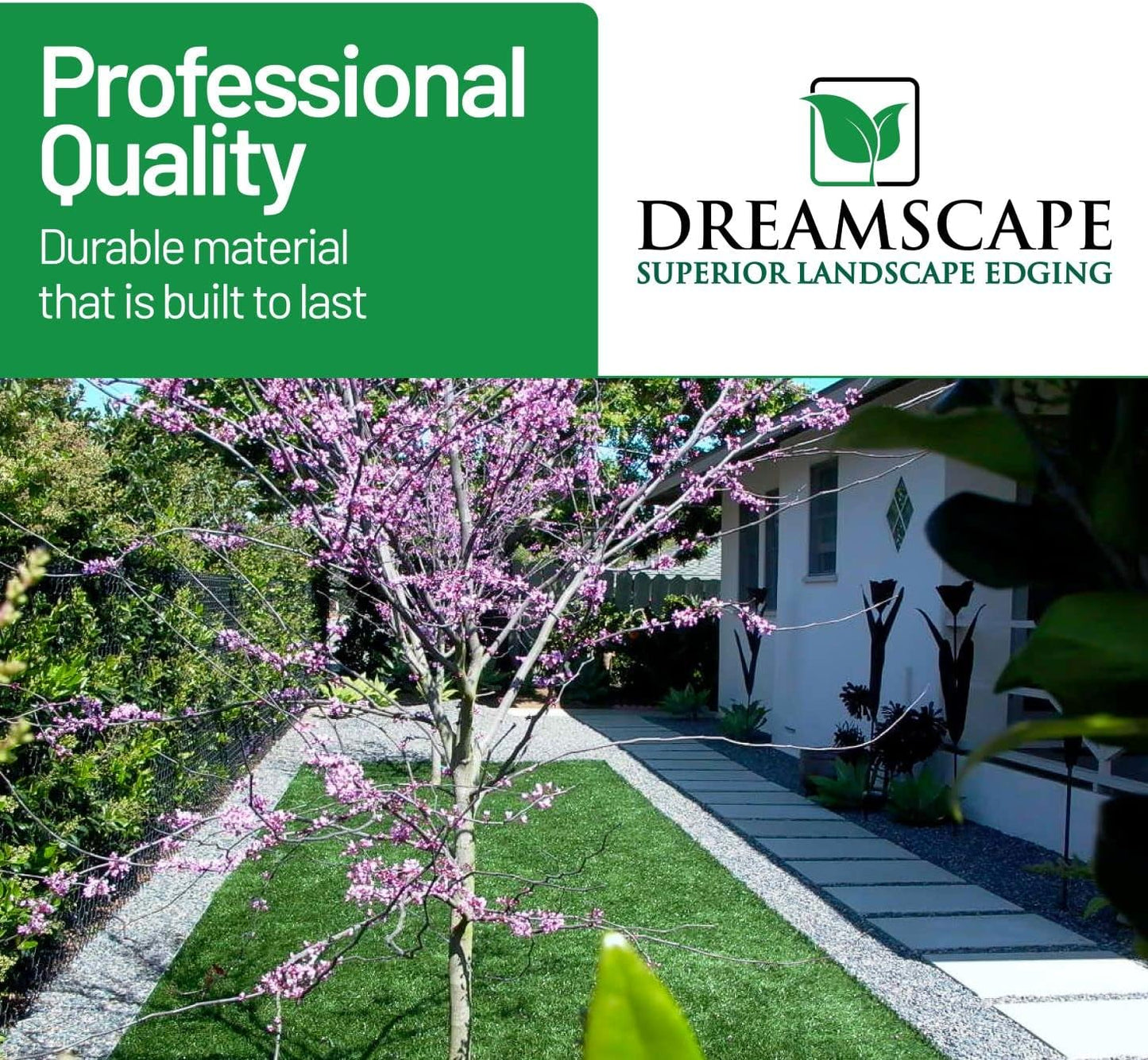 Dreamscape YardEdge Aluminum Landscape Edging - 4 Strips, 6ft Each (24ft Total), Mill Finish - Professional Quality Landscaping Border, Metal Divider for Lawn, Garden, Flowerbed