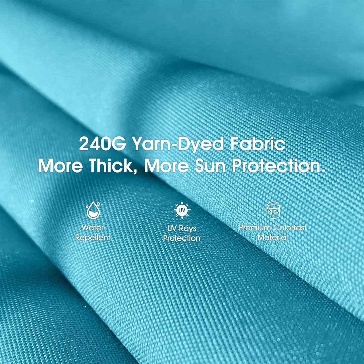 PURPLE LEAF 2-Seat Deluxe Outdoor Patio Porch Swing with Weather Resistant Steel Frame, Adjustable Tilt Canopy, Cushions and Pillow Included, Turquoise Blue