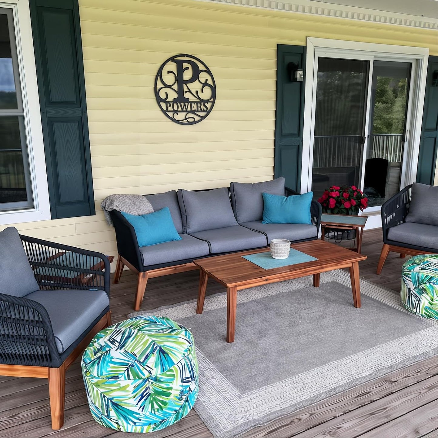 Personalized Metal Name Signs, Split Letter Monogram Wall Decor, Custom Last Name Sign, Family Name Sign for Outdoor, Personalized Wedding Gift, Garden Decor, Metal Wall Art, Housewarming Gift (MonogramDesign_11)