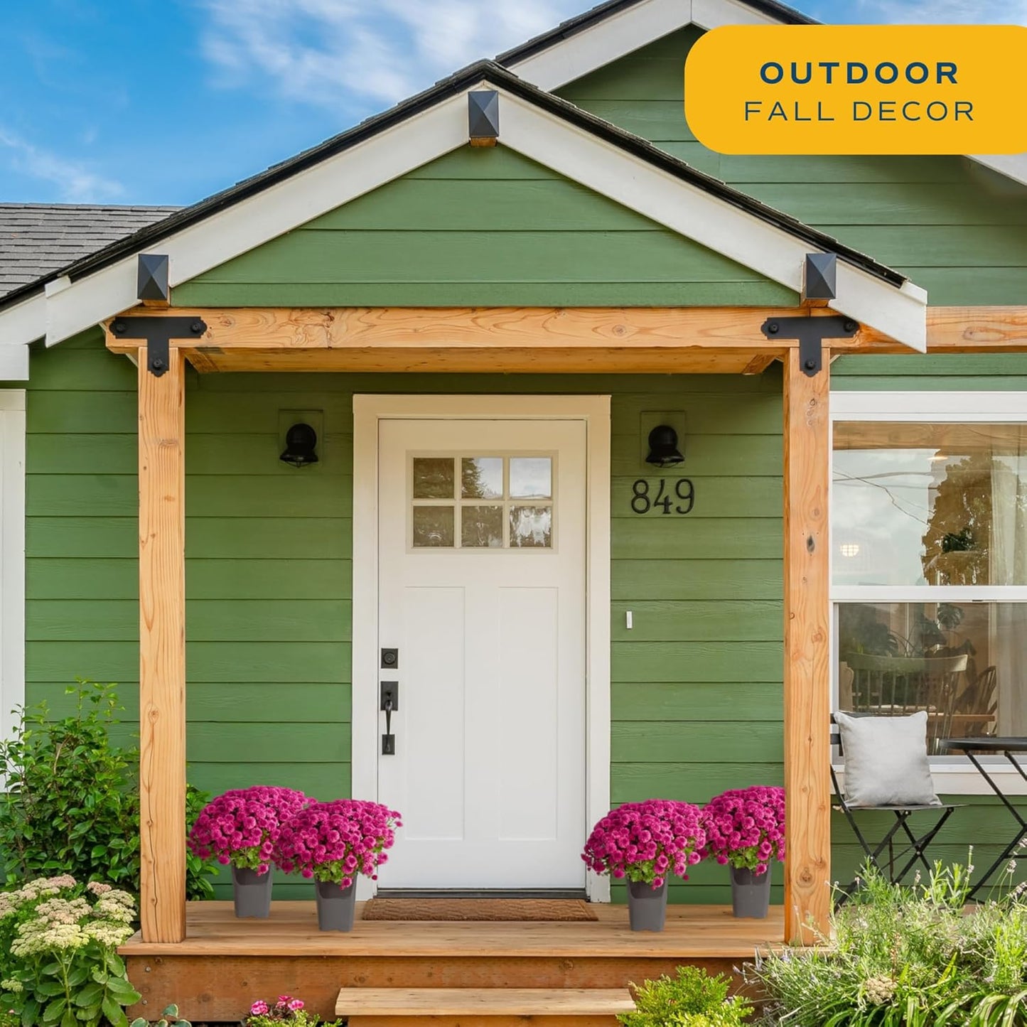 Costa Farms Live Plants – Fall Mums 8-Pack (Purple) in Grower Pots | 1 Qt. Seasonal Houseplants & Outdoor Flowers for Porch, Patio, or Garden | Ships in Bud Form for Longer Bloom