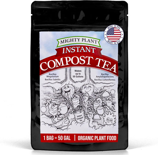 Organic Instant Compost Tea (5 oz) – Probiotic Plant Food Bloom Booster & Yield Booster for Hydroponics & All Gardening Types | Microbial Formula Converts Amino Acids for Enhanced Growth (5, Ounces)