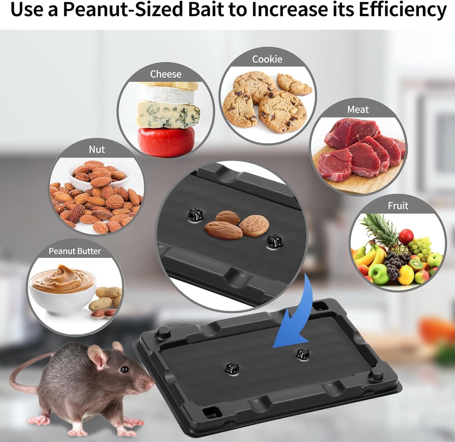 LULUCATCH Mouse & Insect Glue Traps, 10 Pack Pre-Scented Sticky Mouse Traps Indoor for Home, Non-Toxic Glue Boards for Mice, Cricket, Roach, Lizard, Bug, Pet Safe for House & Garage