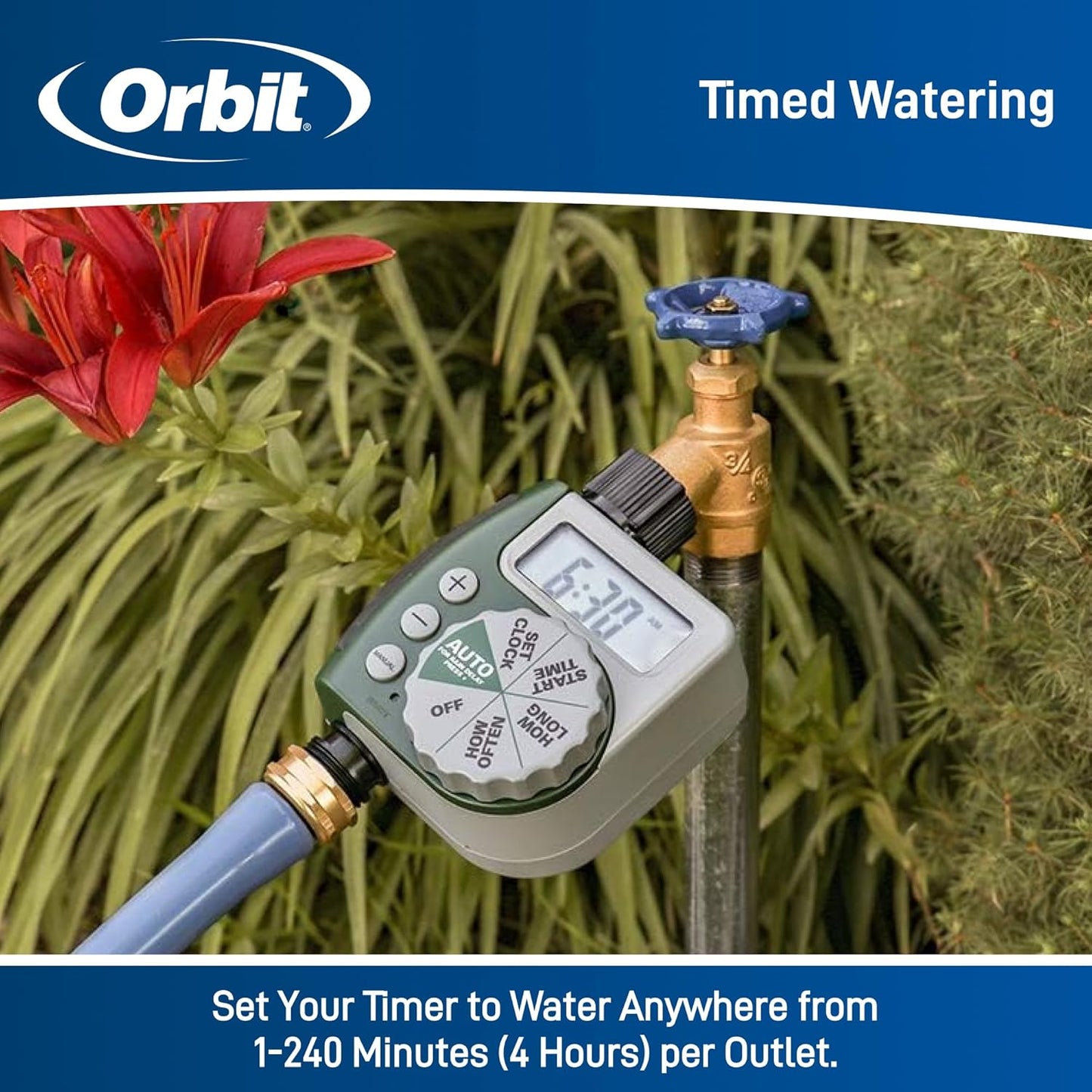 Orbit 62061Z 1-Outlet Programmable Digital Hose Watering timer