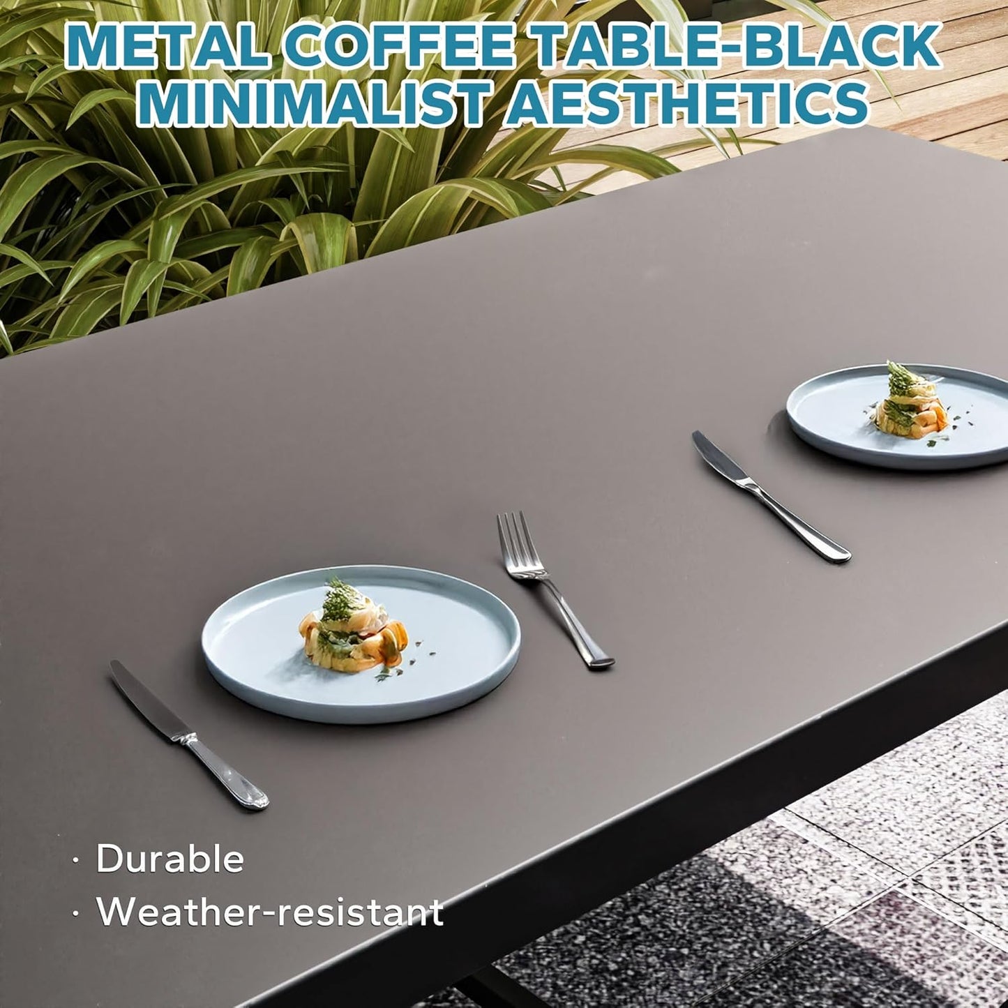 4 Pieces Patio Outdoor Conversation Furniture Set, 78" 3-Seat Couch, 2 Chairs, 47" Metal Coffee Table, Rattan Wicker Sofa with Washable Cushions for Garden, Deck (Beige)