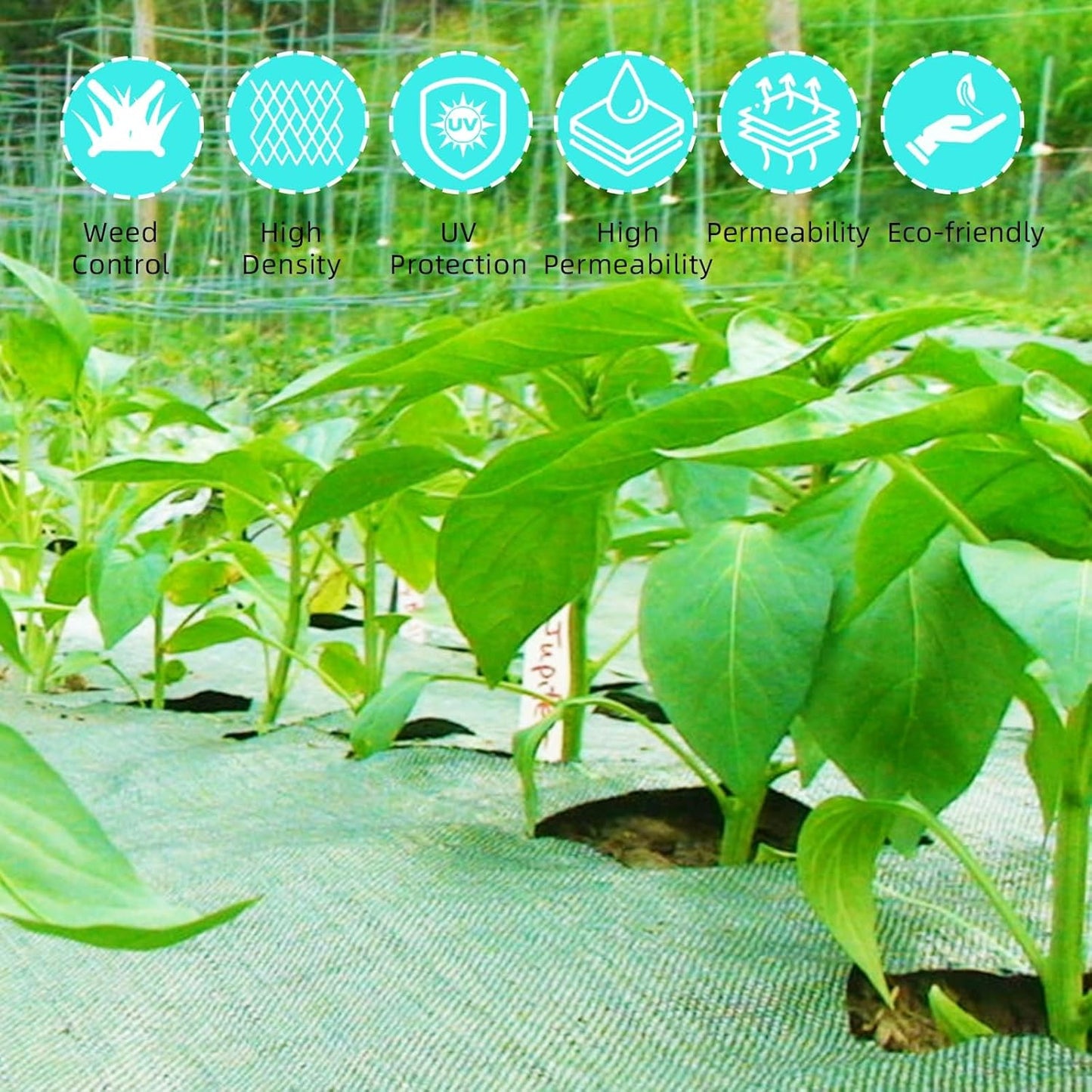 6.5 Ft x 330 Ft Heavy Duty Weed Barrier Landscape Fabric, 3.2Oz Professional Grade Weed Barrier Fabric for Gardening, Erosion Control & Construction, Durable Polypropylene Ground Cover