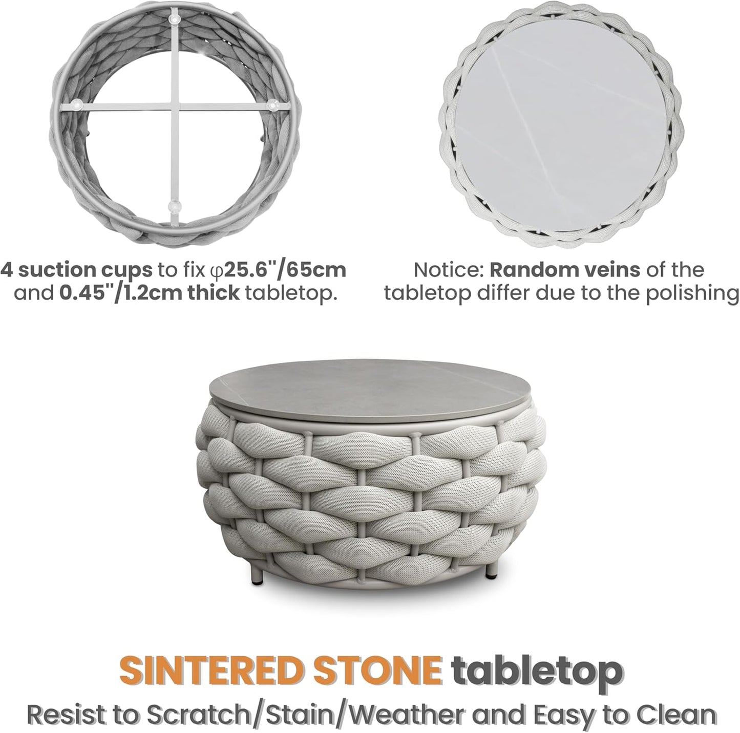 Aluminum Outdoor Seating Set: 5 Pieces Woven Rope Patio Furniture Conversation Set - Modern Deck Loveseat Set Cushioned - Assembled Metal Porch Lounge Set for Yard Garden Lanai Hotel Resort Pool