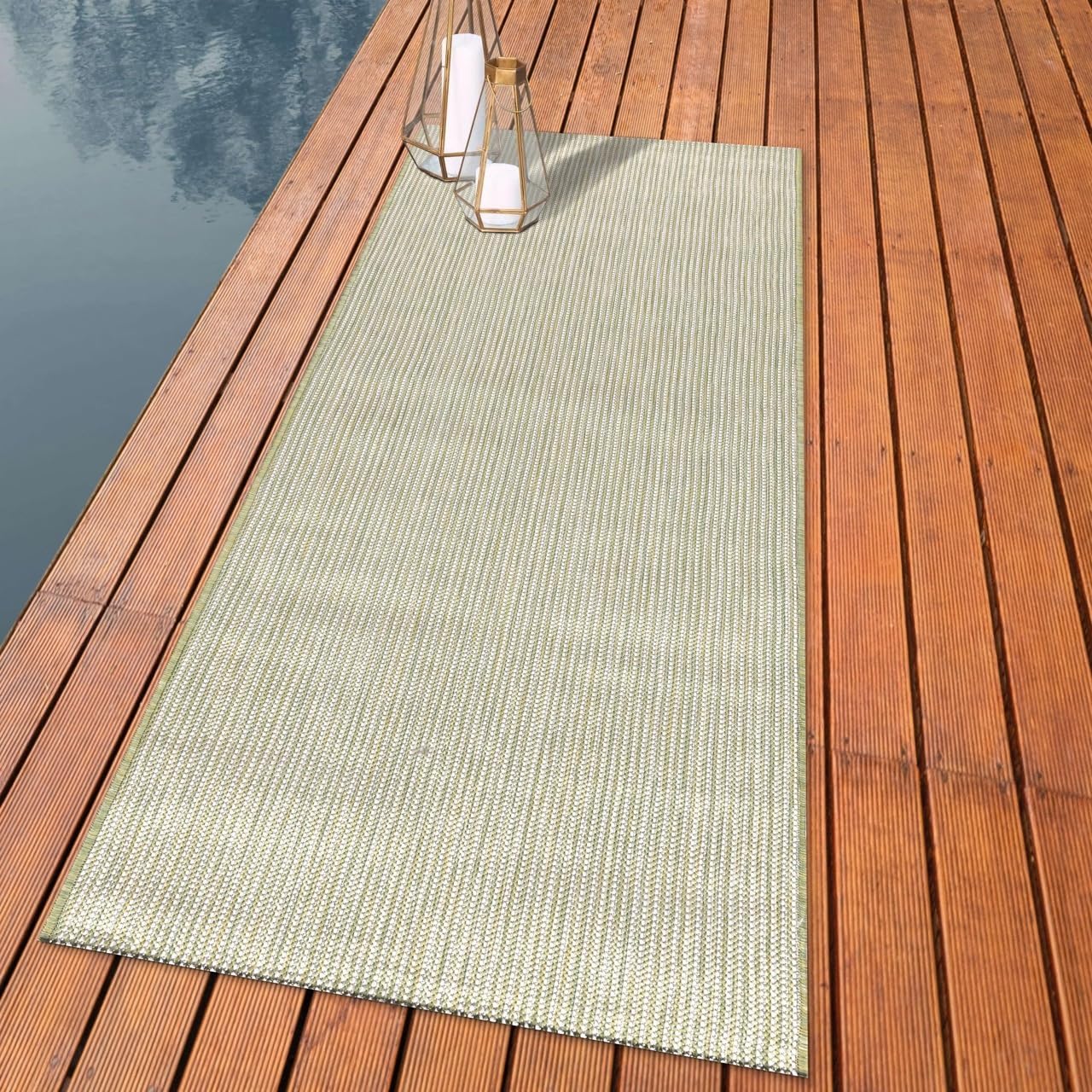 Keen Home Design Terrace Outdoor Runner Rug - 2x10 Washable Indoor/Outdoor Rug for Patio, Kitchen, Balcony, Beach, Garden, Deck and Porch, Size: 2'2"x9'11"