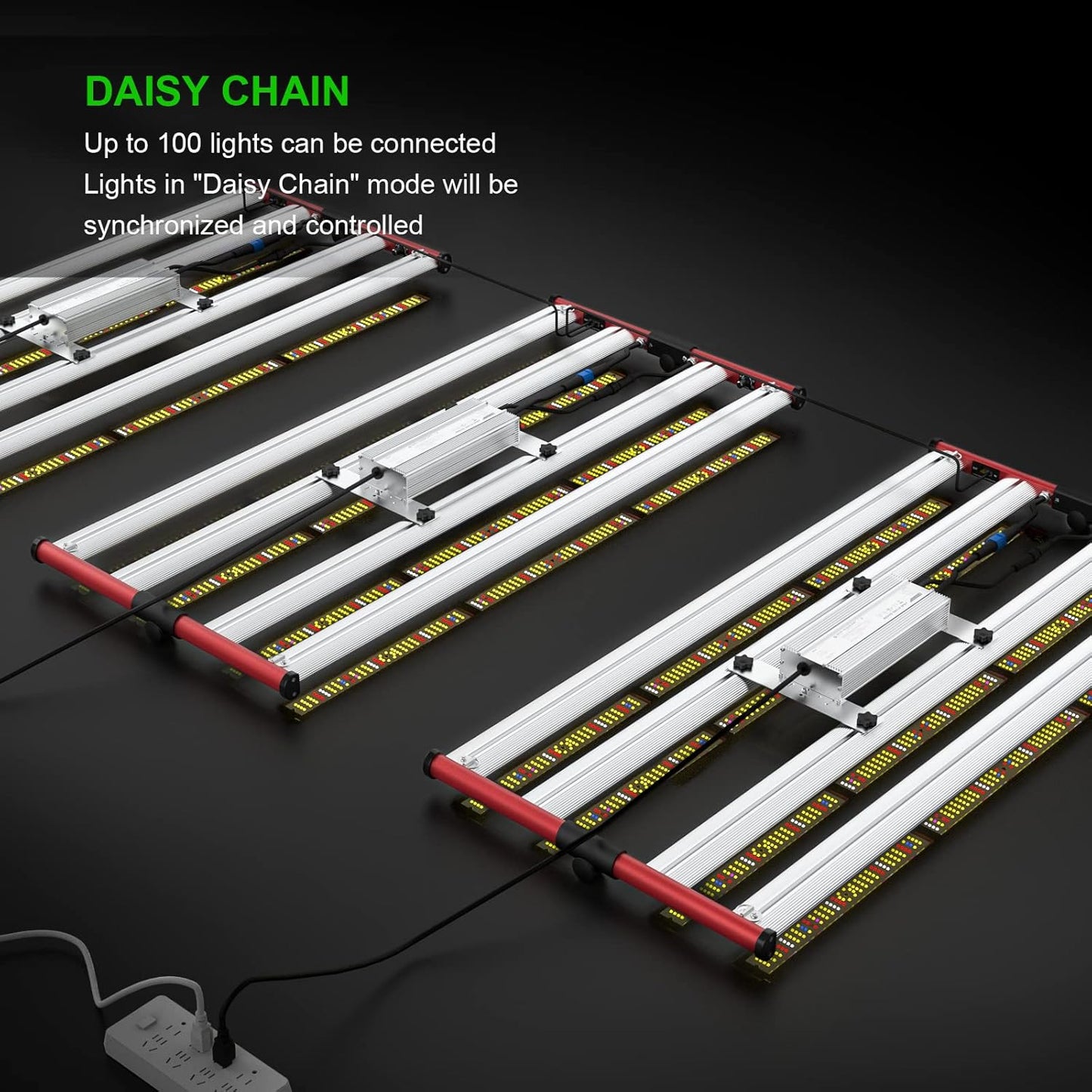 AGLEX 420W LED Grow Light, Full Spectrum with UV IR, Daisy Chain & Dimmable for Indoor Growing, 4x5ft Core Coverage