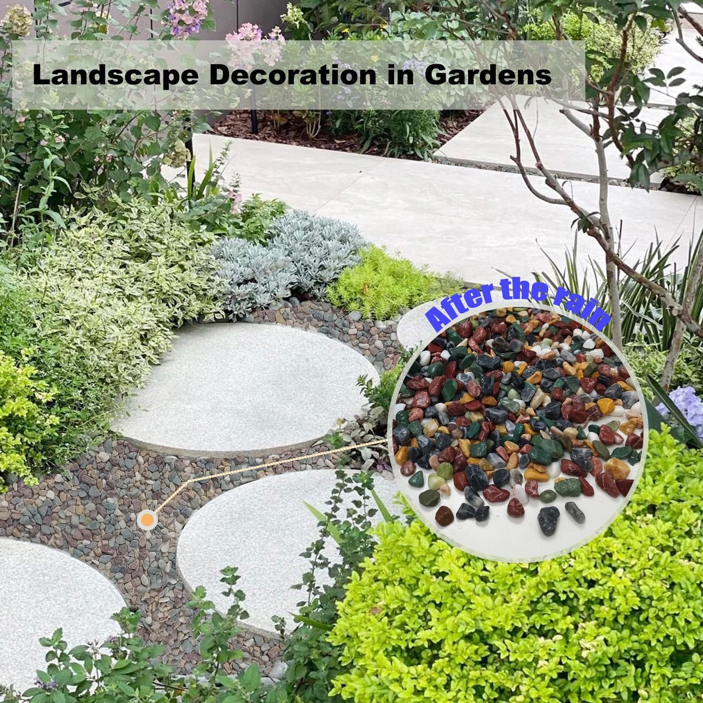 15LB Succulents Rocks for Plants Cactus Gravel Pebbles for Fish Tank 1/2 Inch Natural River Rocks for Vase, Aquarium, Landscaping,Bonsai,Terrarium Pebbles, Mixed Color