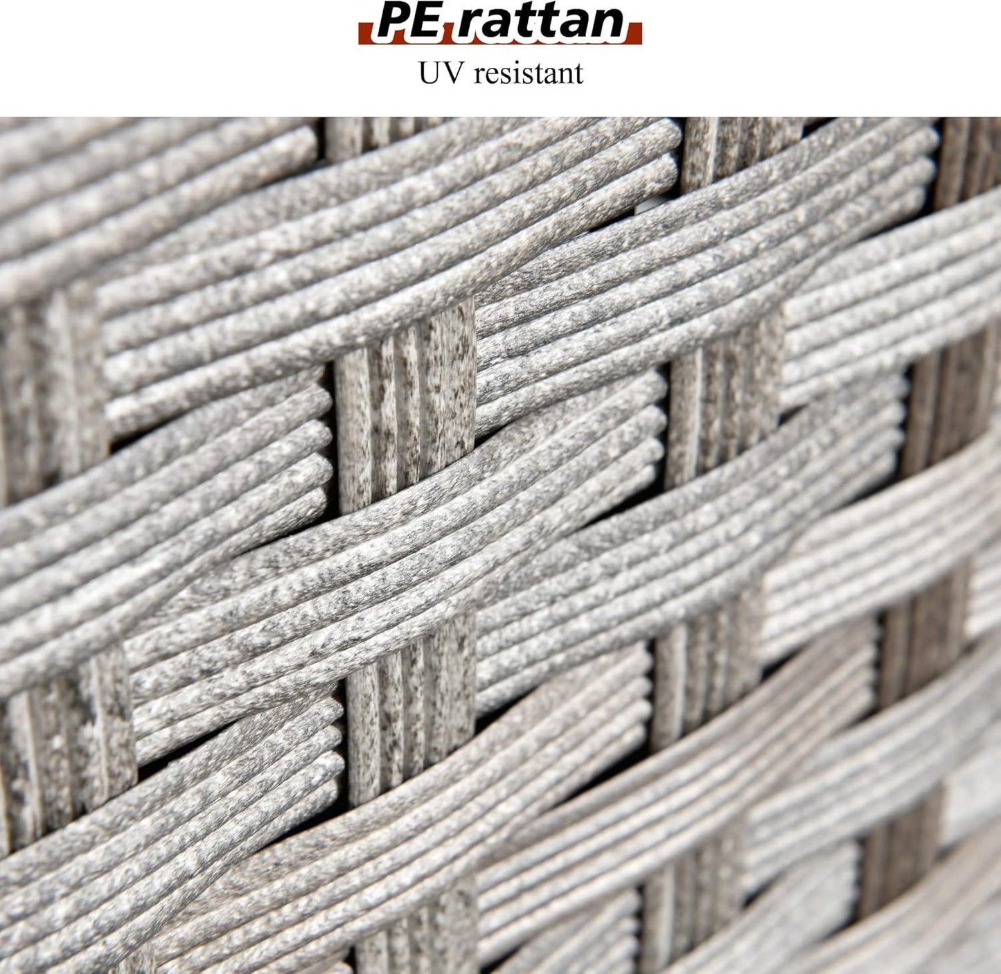 HOOOWOOO Modular Patio Outdoor Sectional Furniture Set with Gas Propane Fire Pit Table,7 Piece Wicker Conversation Sofa Set,Out Door Couch Set with Wide Arm Outside(Orange Red)